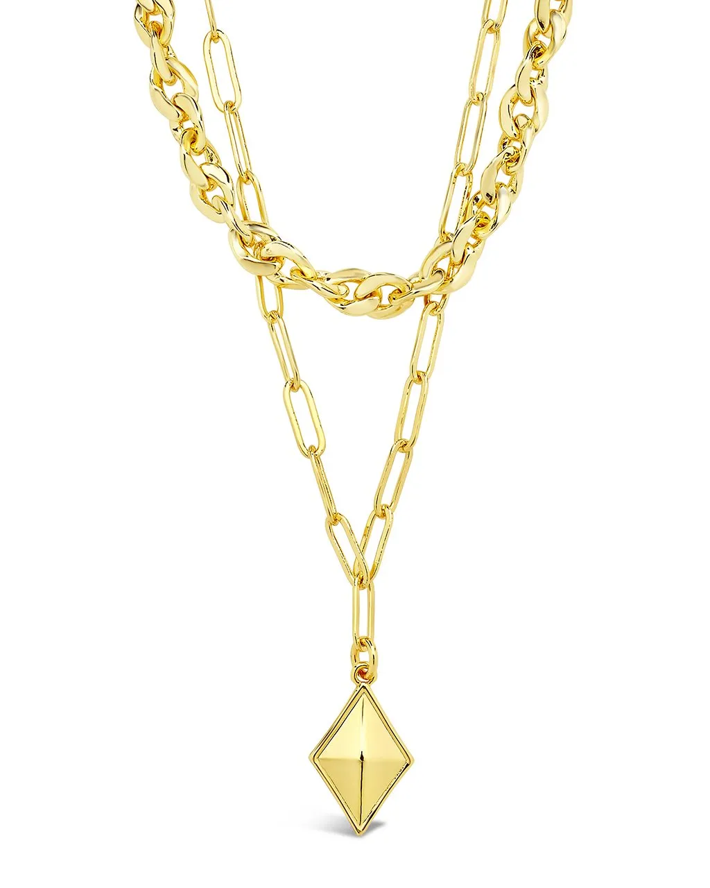 2 Layer Chain & Charm Necklace by Sterling Forever