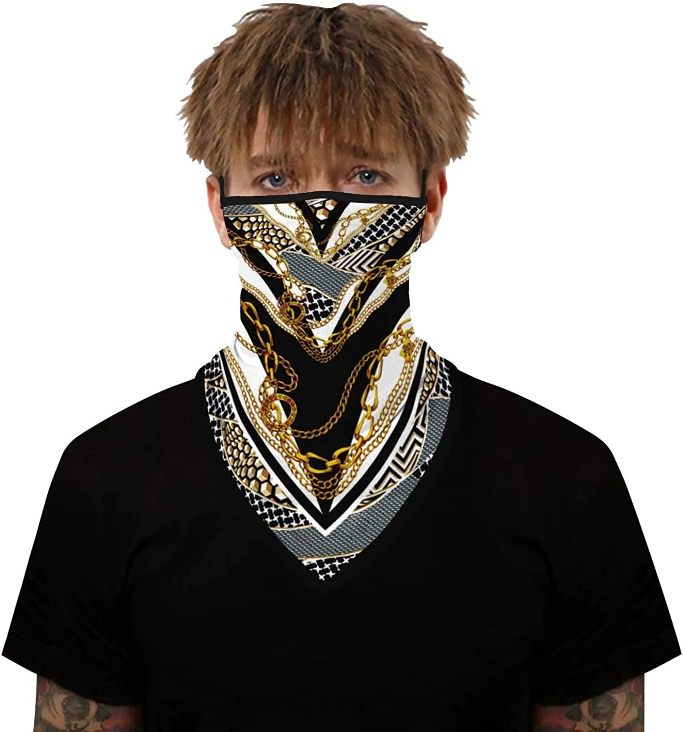 2pcs Earloops Balaclava Face Scarf Neck Gaiters for Dust Wind Motorcycle