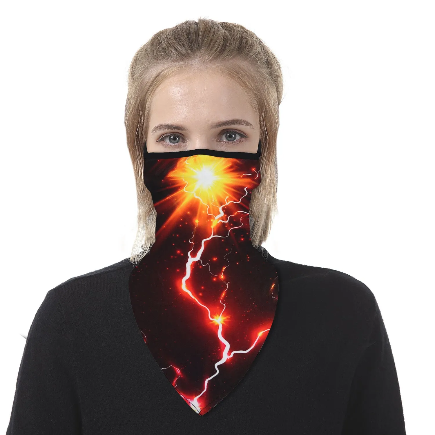 2pcs Earloops Balaclava Face Scarf Neck Gaiters for Dust Wind Motorcycle