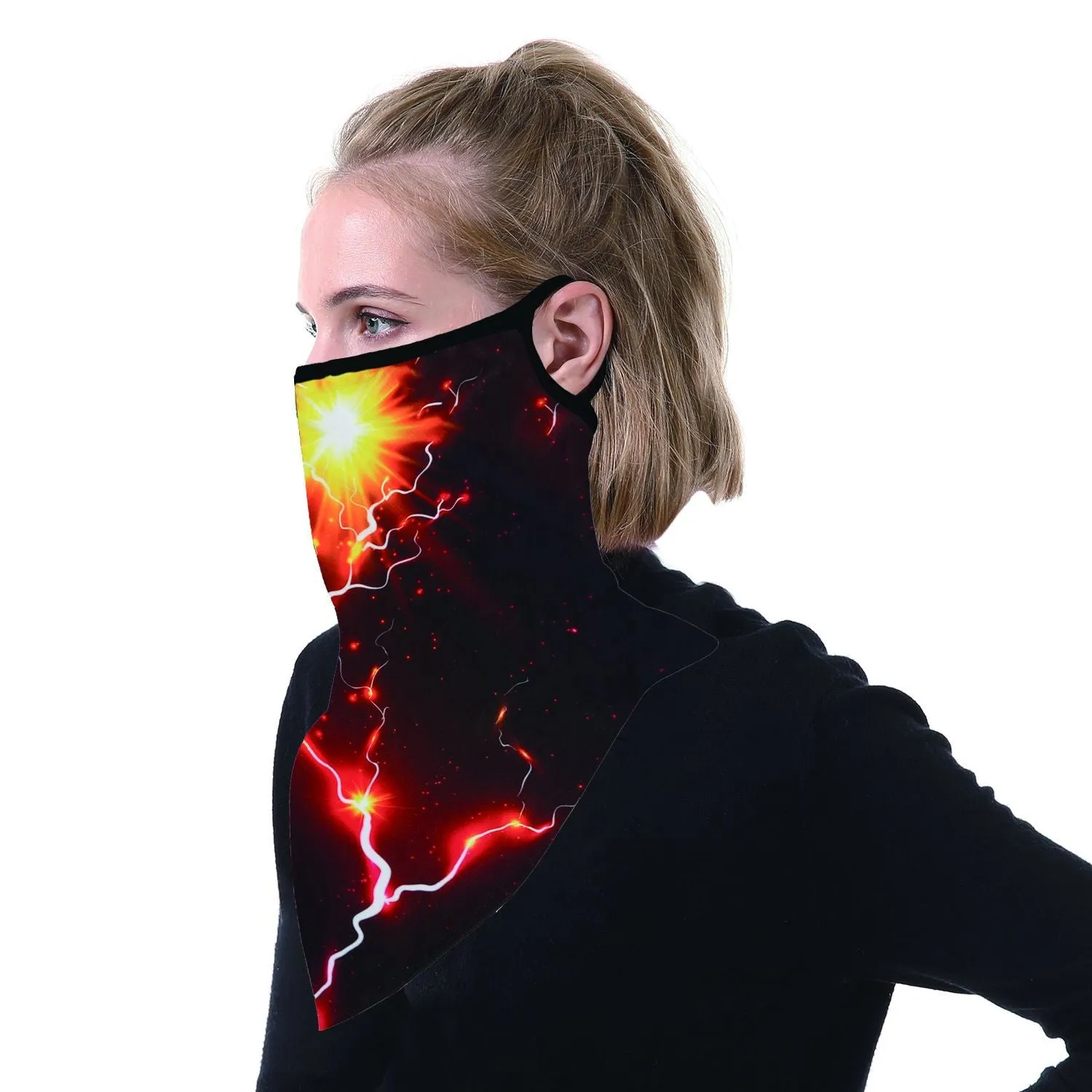 2pcs Earloops Balaclava Face Scarf Neck Gaiters for Dust Wind Motorcycle