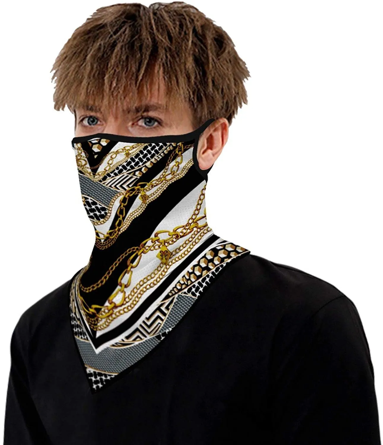 2pcs Earloops Balaclava Face Scarf Neck Gaiters for Dust Wind Motorcycle