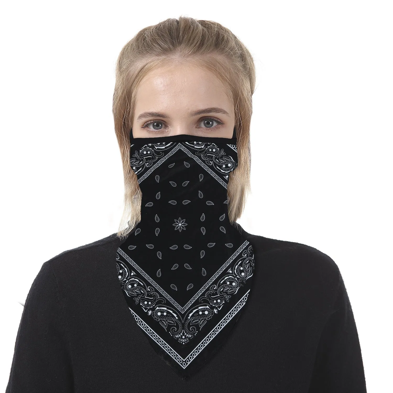 2pcs Earloops Balaclava Face Scarf Neck Gaiters for Dust Wind Motorcycle