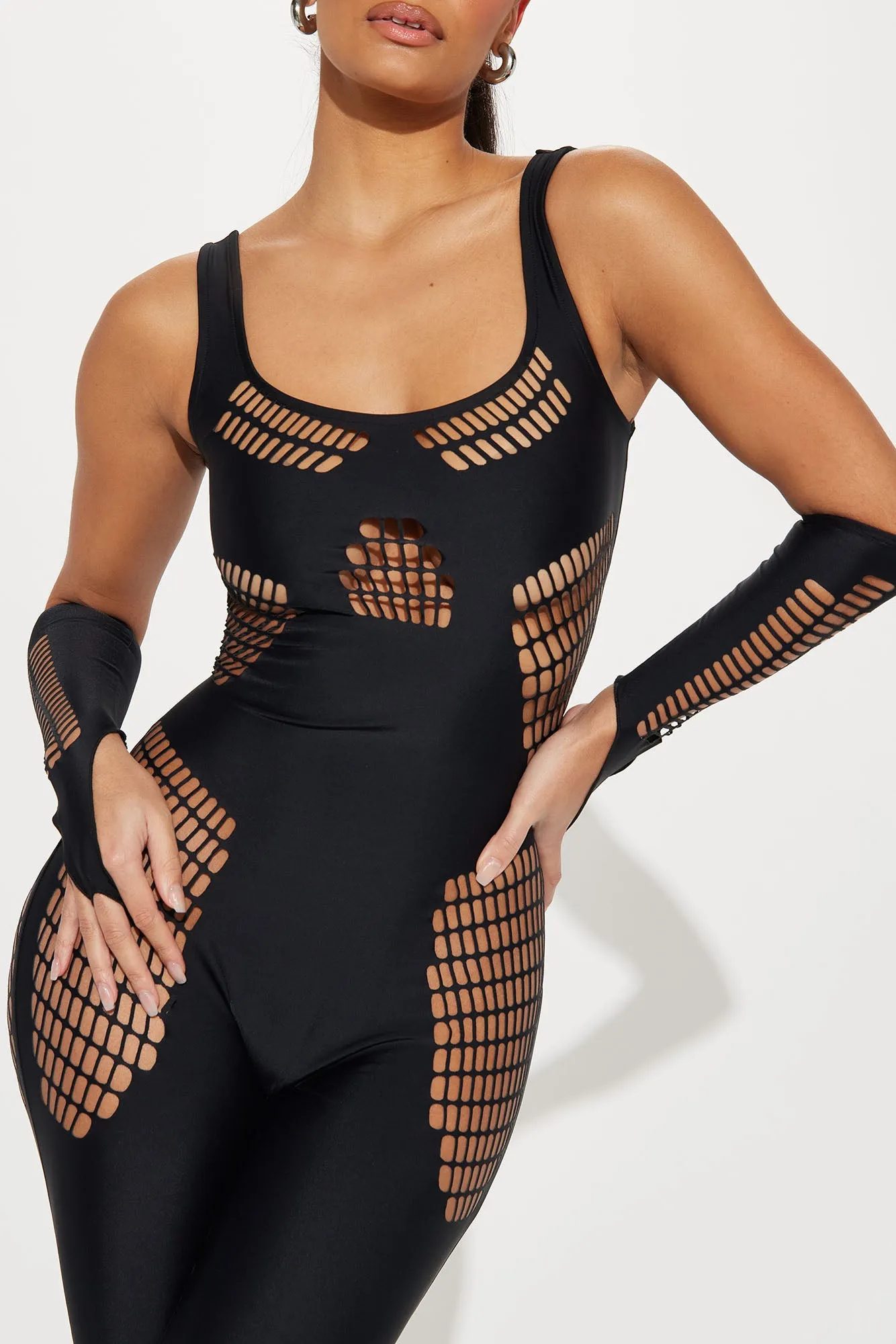 About Last Night Jumpsuit Set - Black