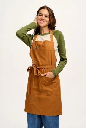 Ada - Midweight Cotton Apron in Tan