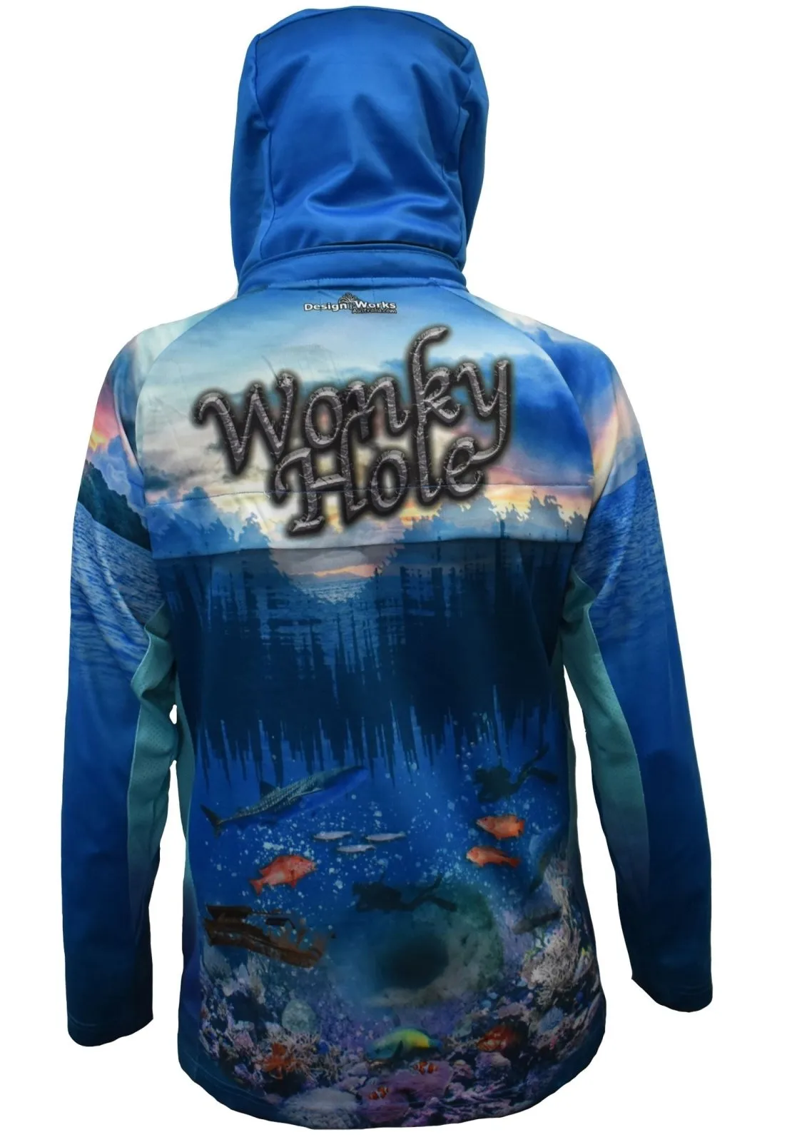 Adult Long Sleeve Fishing Hoodie - Wonky Hole