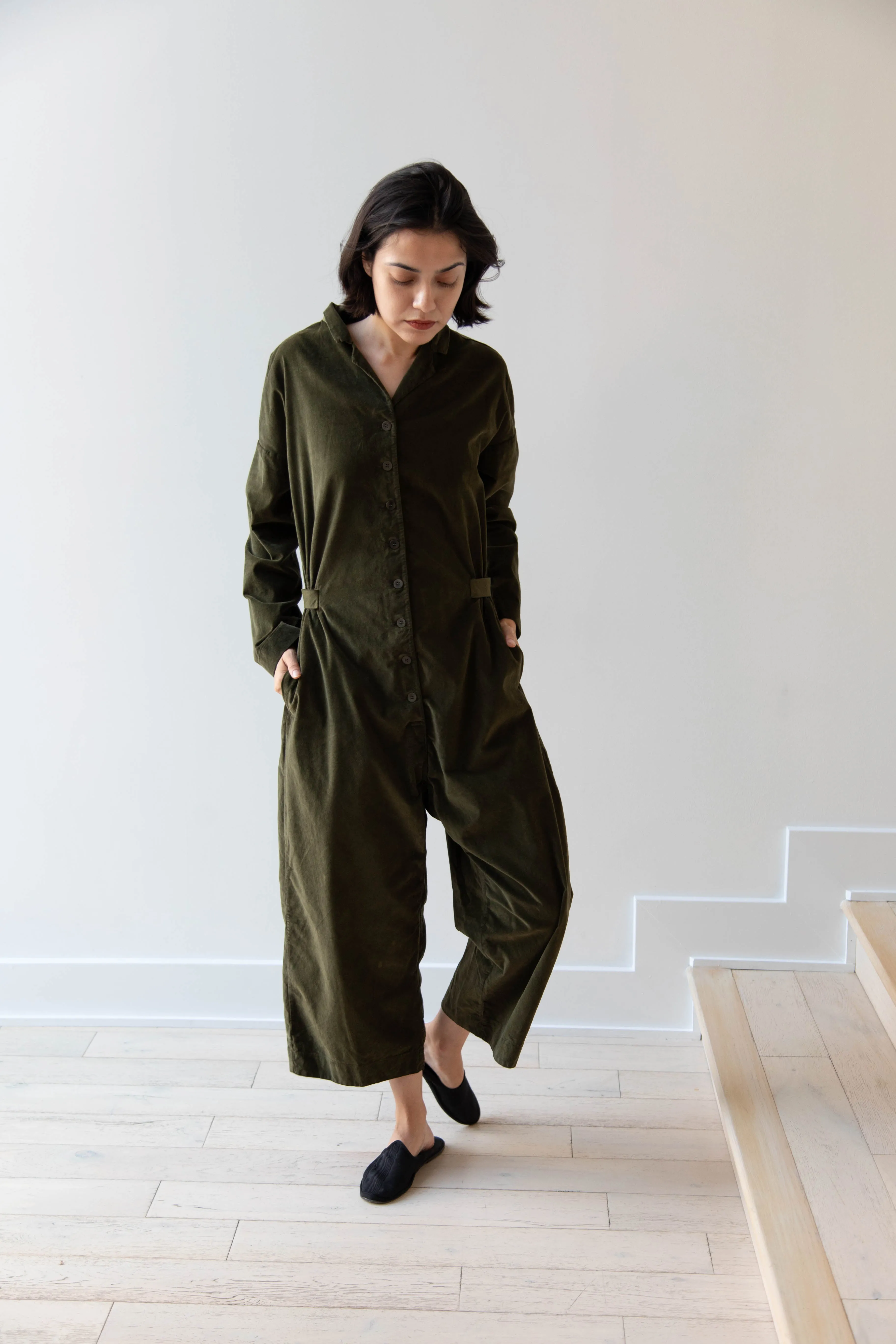 Album di Famiglia | Velvet Jumpsuit in Olive