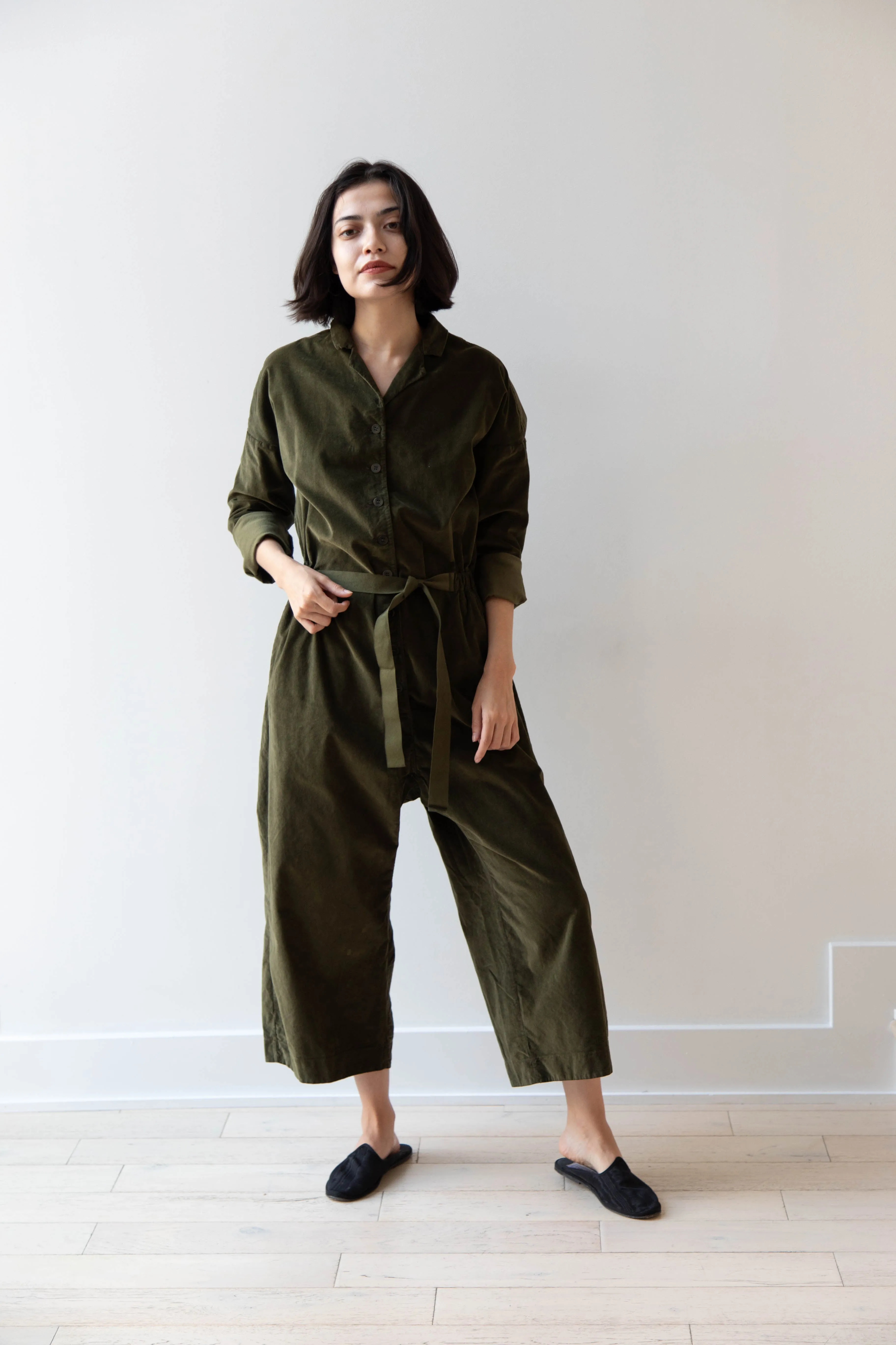 Album di Famiglia | Velvet Jumpsuit in Olive