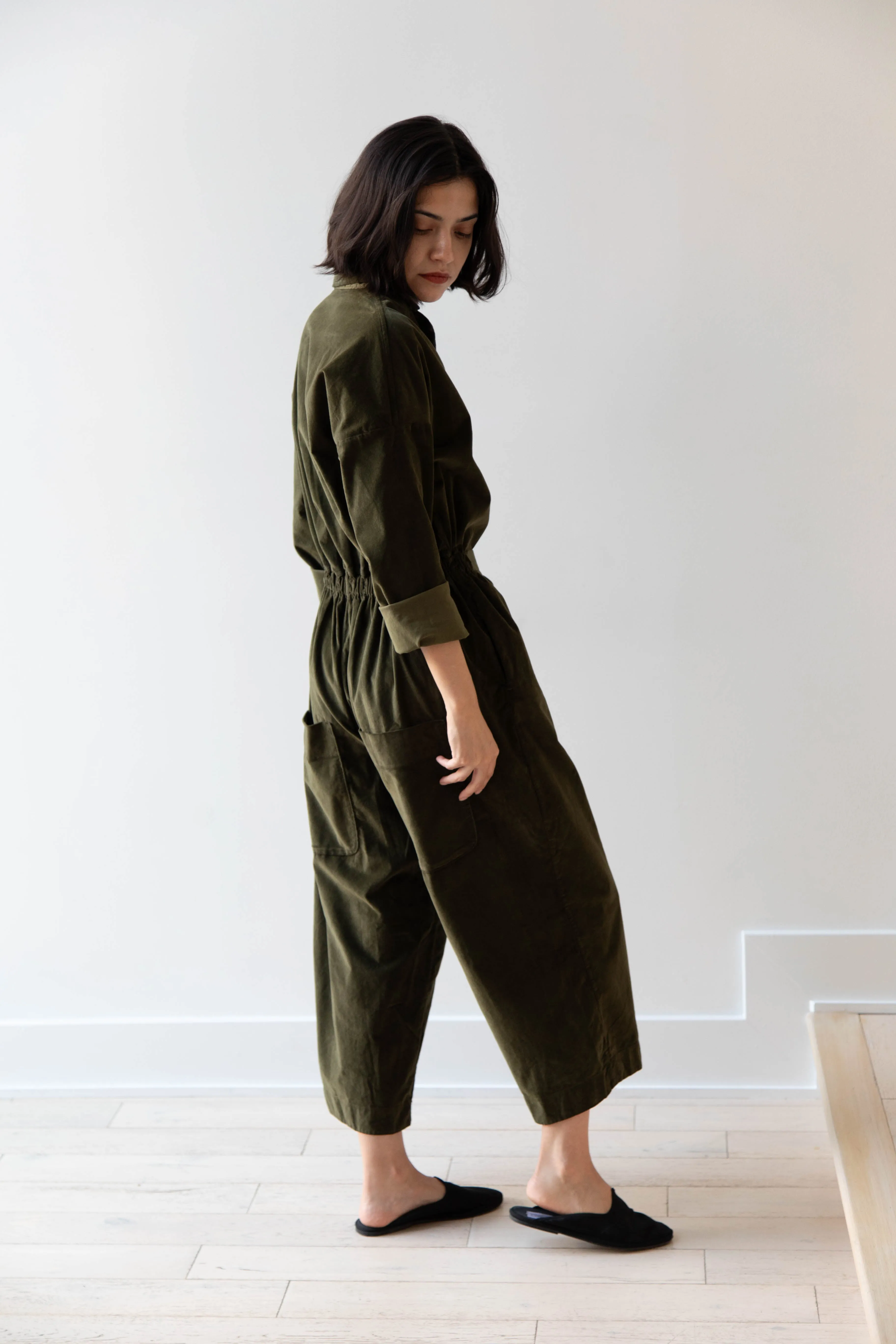 Album di Famiglia | Velvet Jumpsuit in Olive