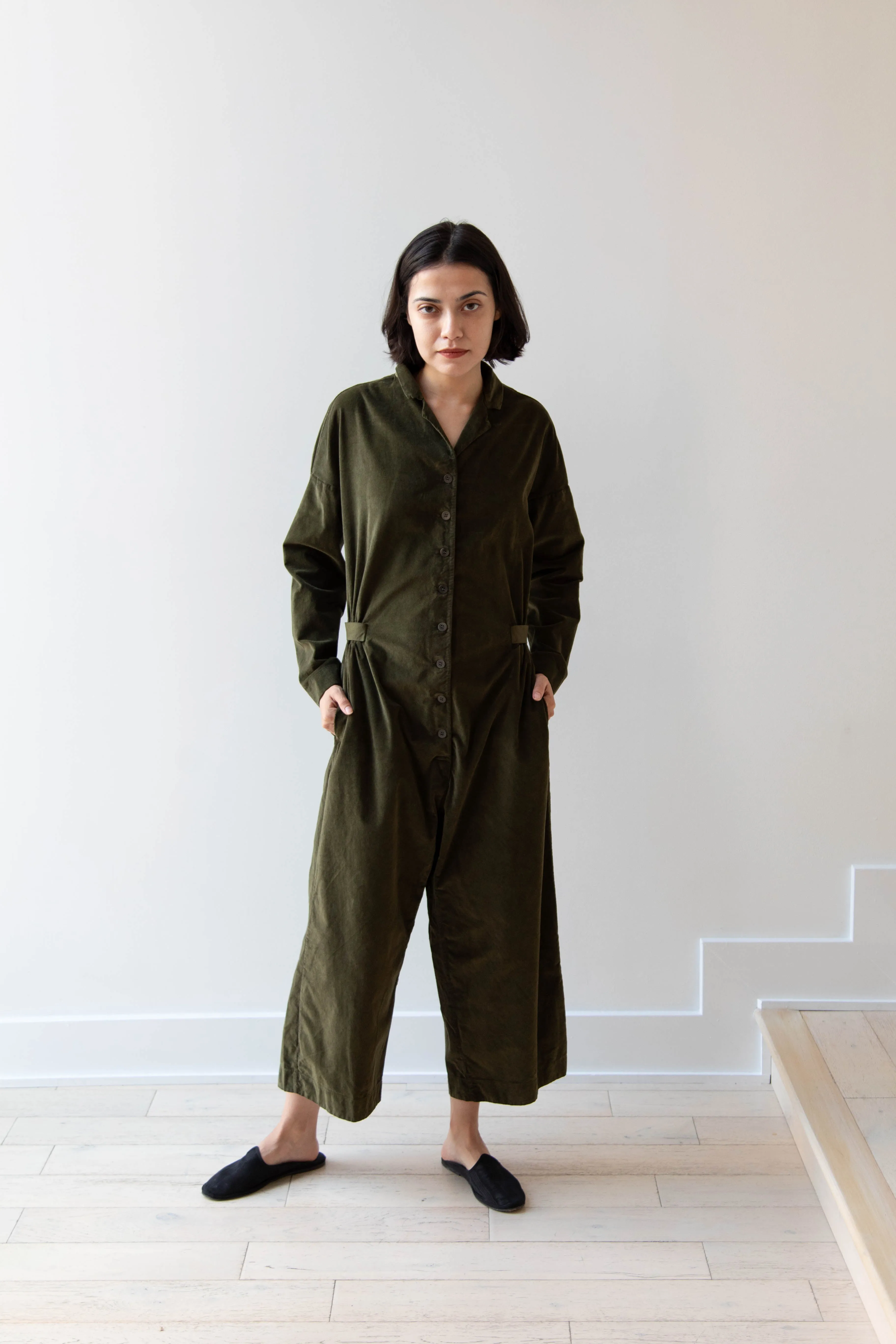 Album di Famiglia | Velvet Jumpsuit in Olive