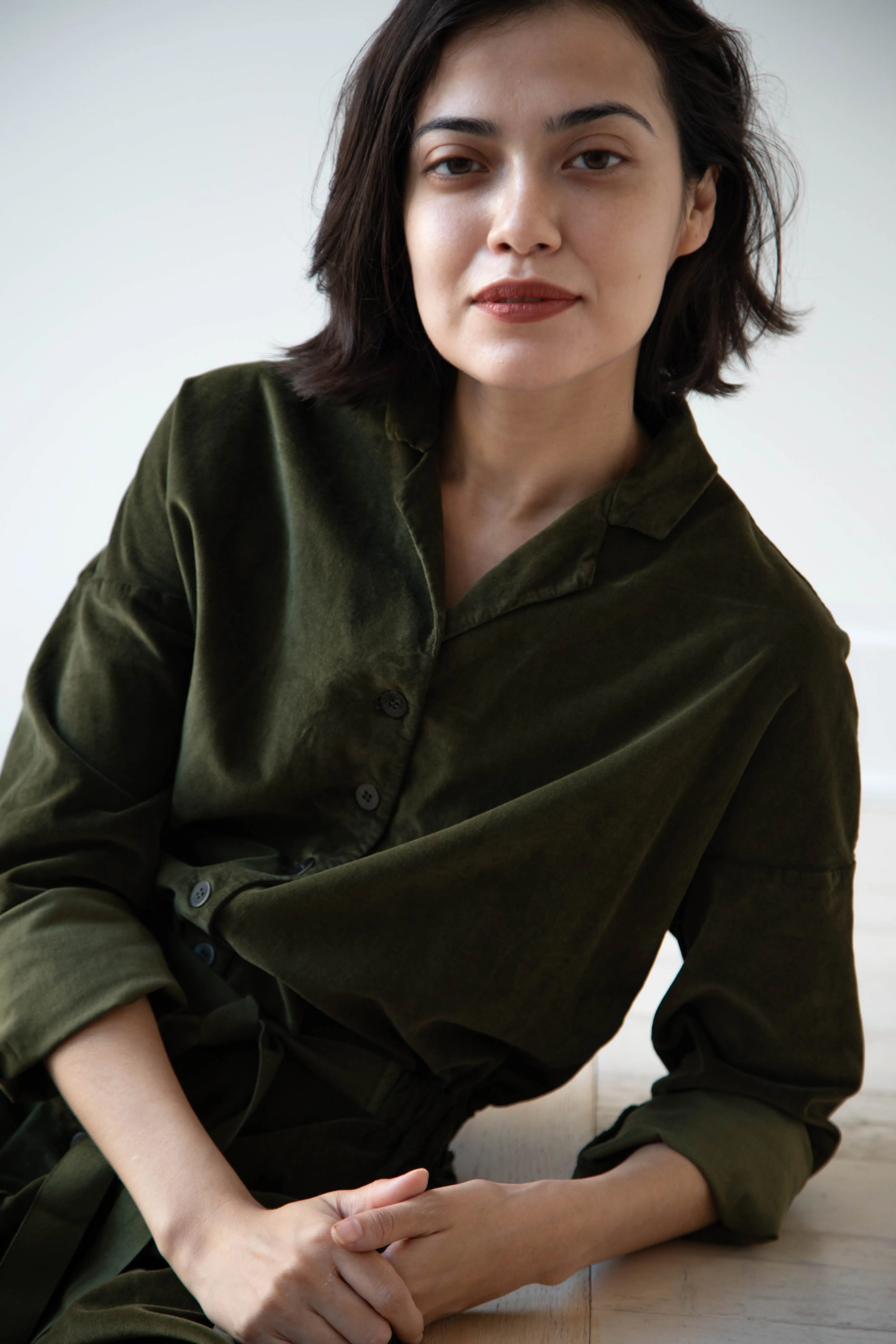 Album di Famiglia | Velvet Jumpsuit in Olive