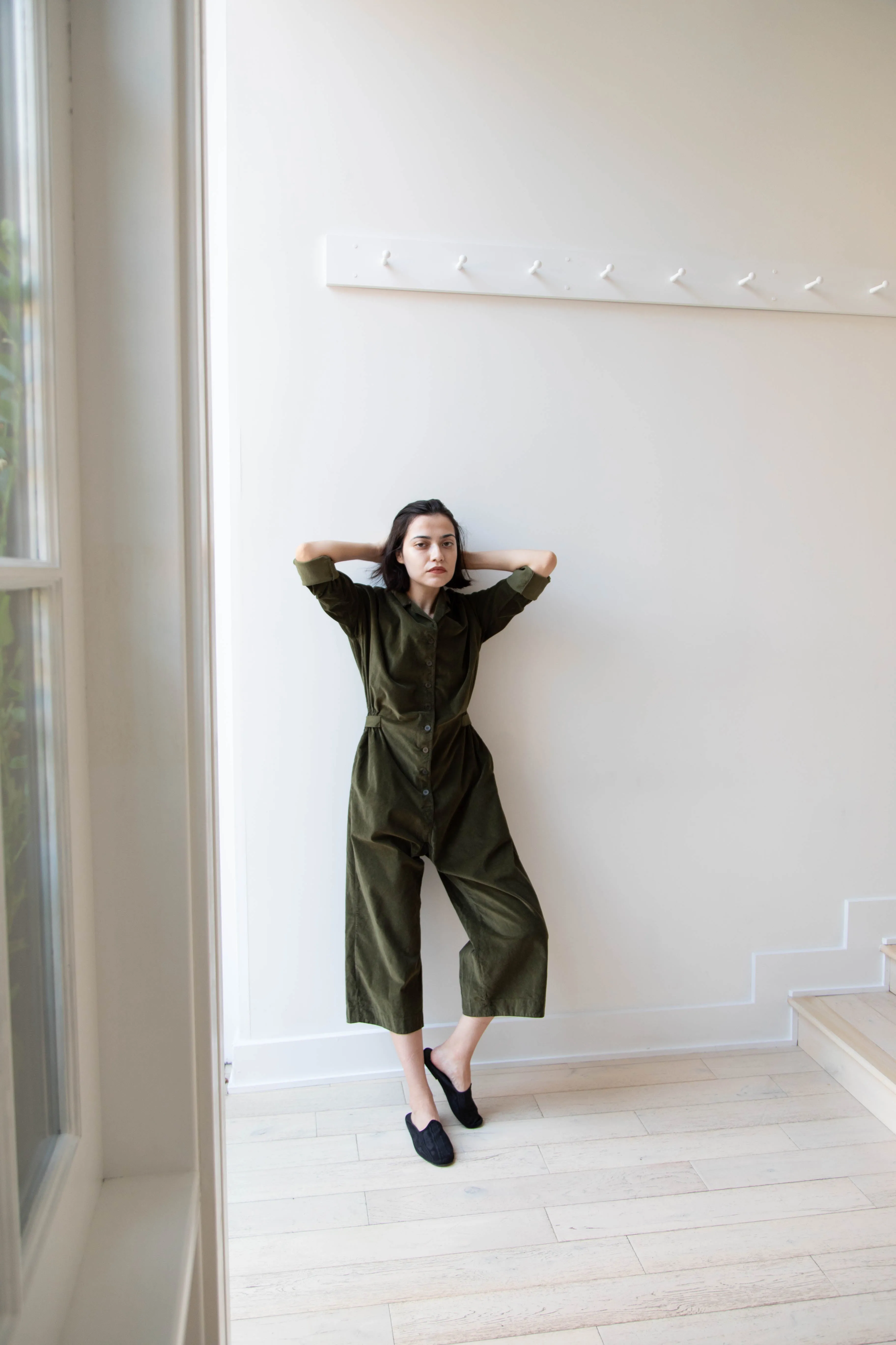 Album di Famiglia | Velvet Jumpsuit in Olive