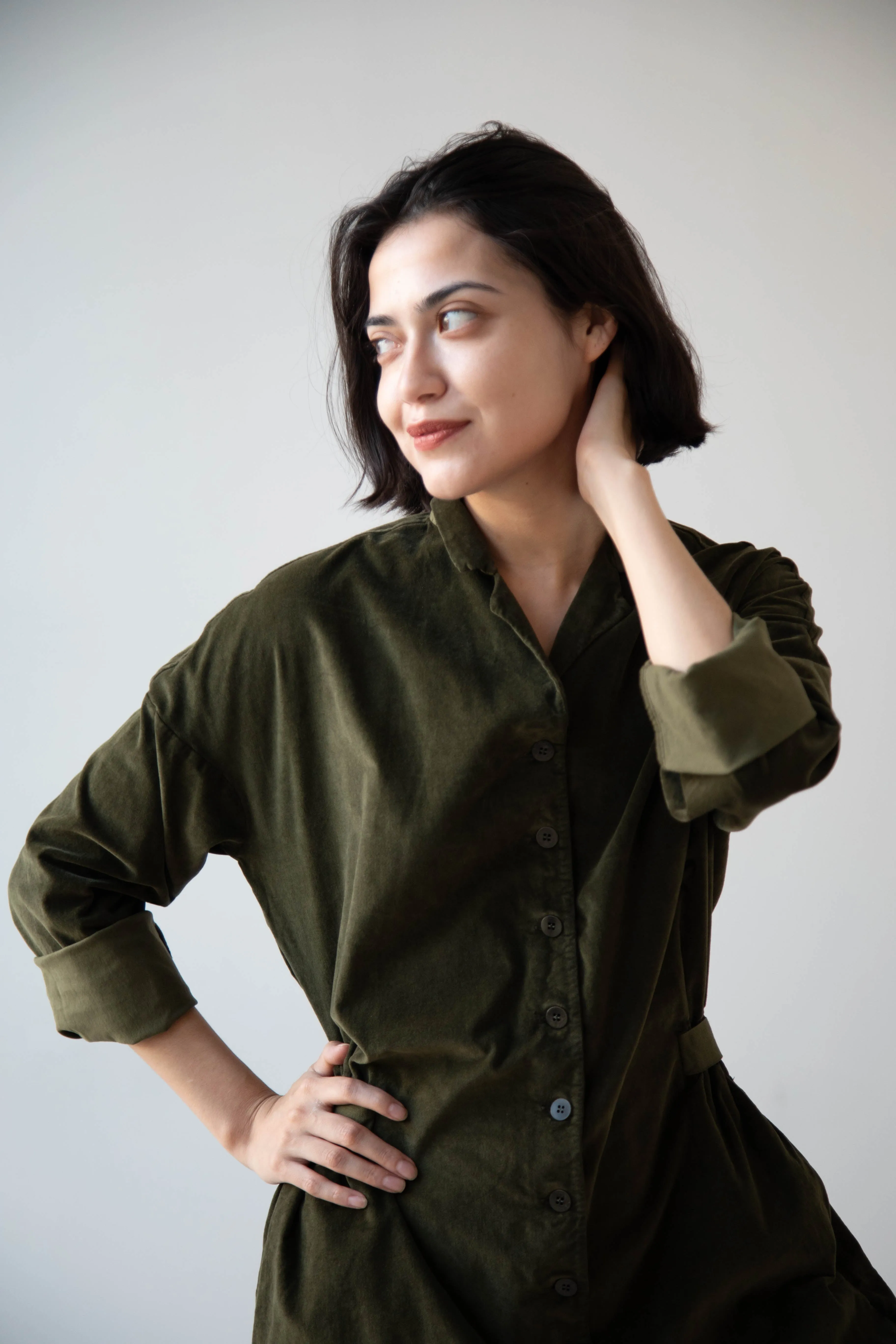 Album di Famiglia | Velvet Jumpsuit in Olive