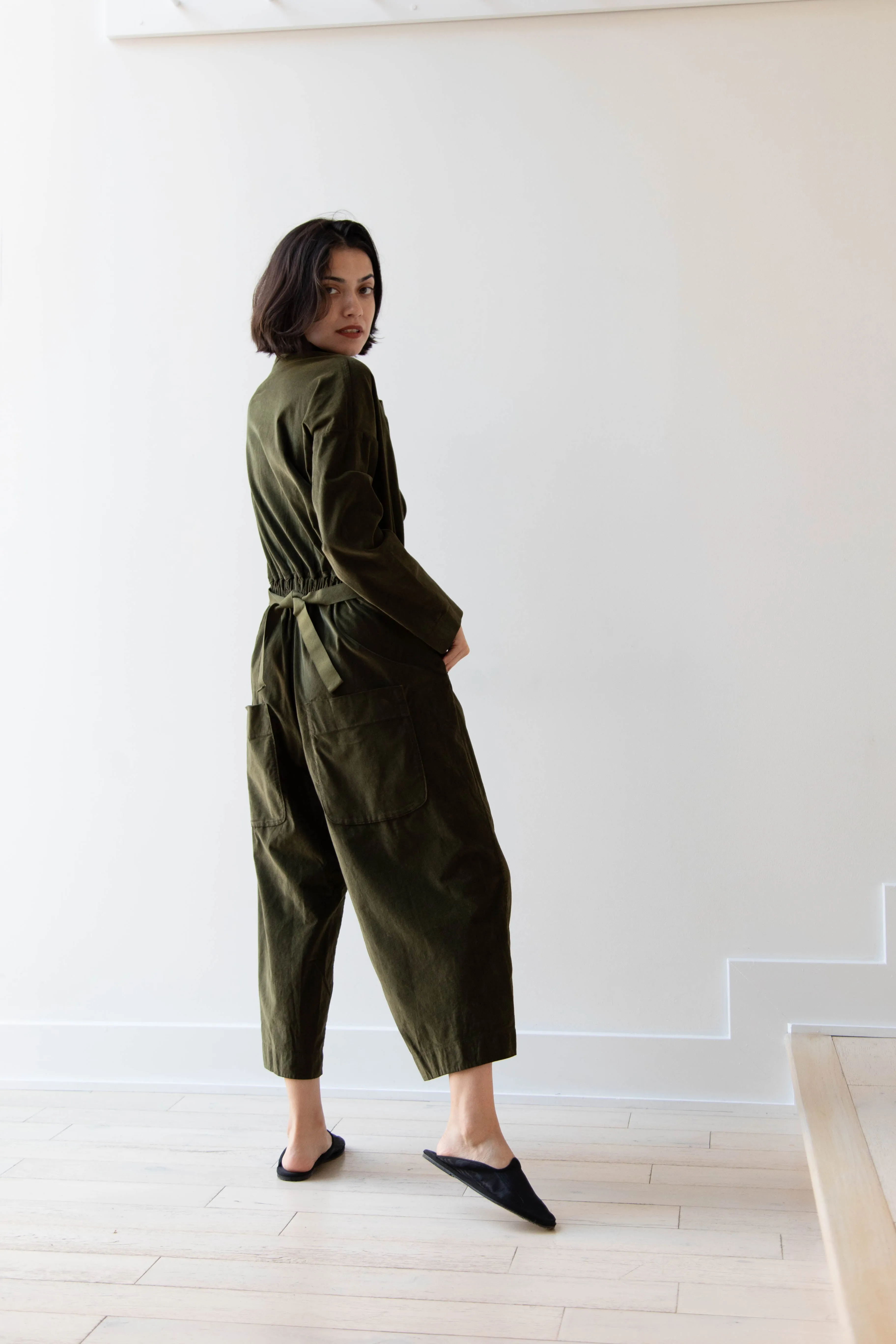 Album di Famiglia | Velvet Jumpsuit in Olive