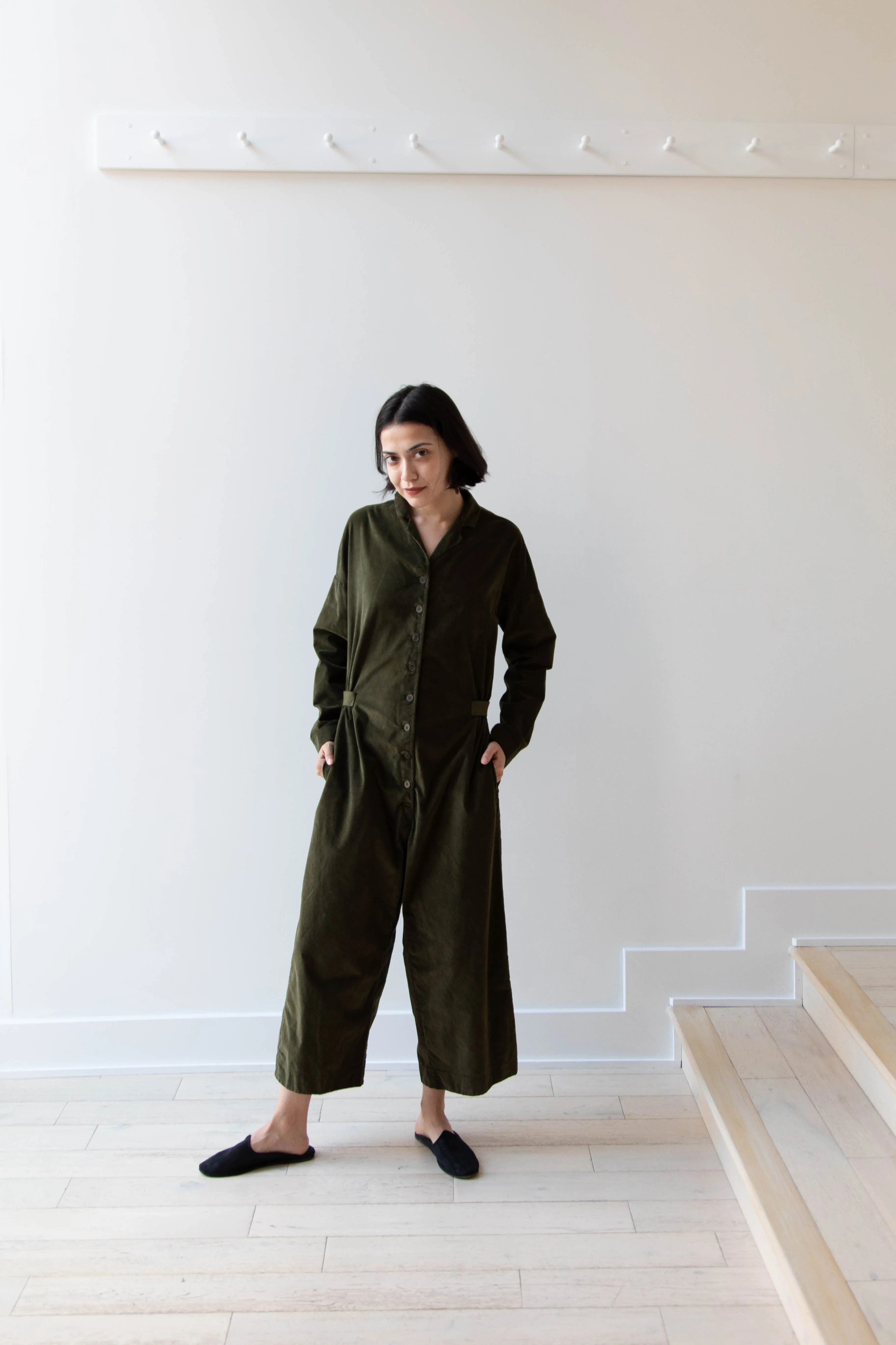 Album di Famiglia | Velvet Jumpsuit in Olive
