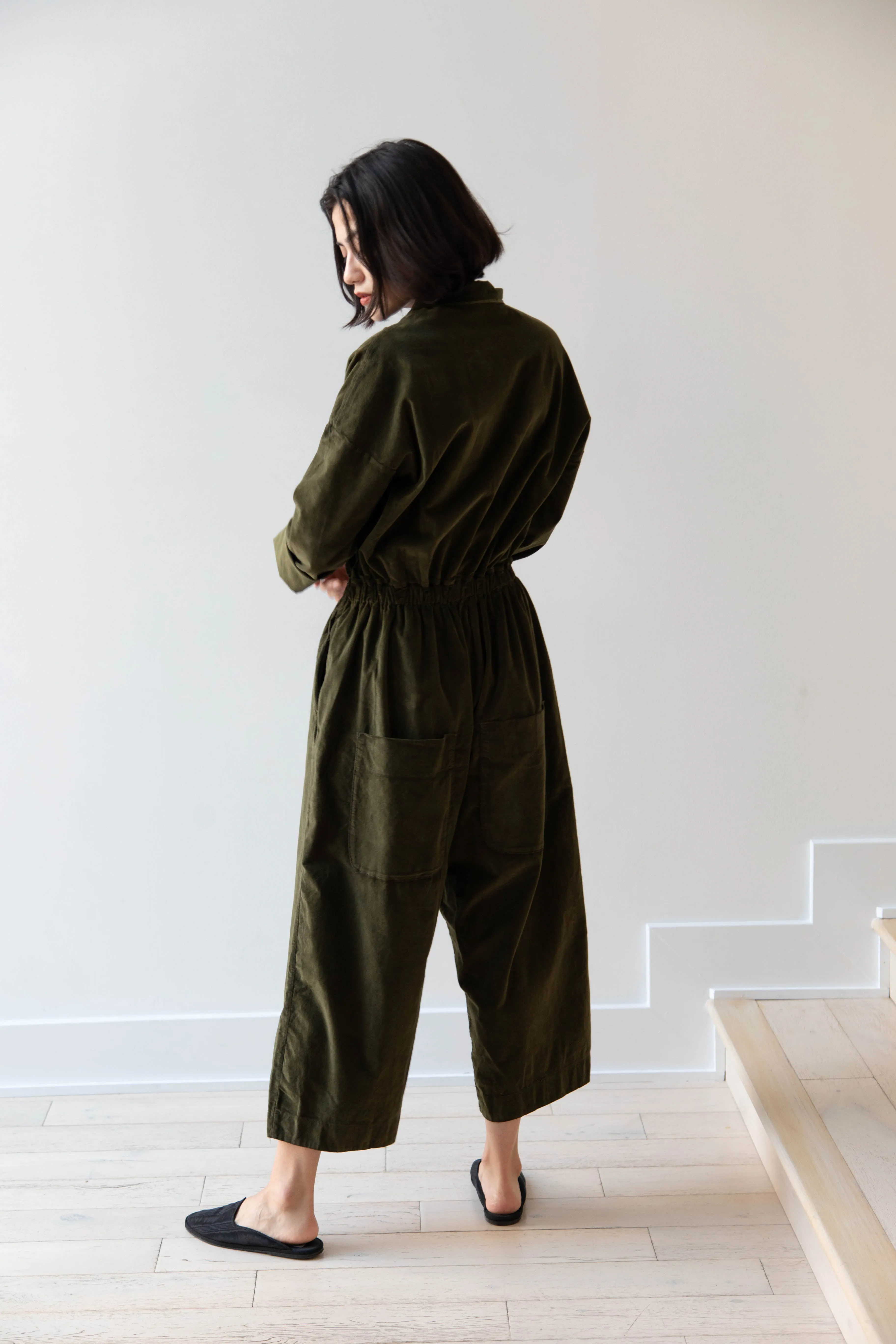 Album di Famiglia | Velvet Jumpsuit in Olive
