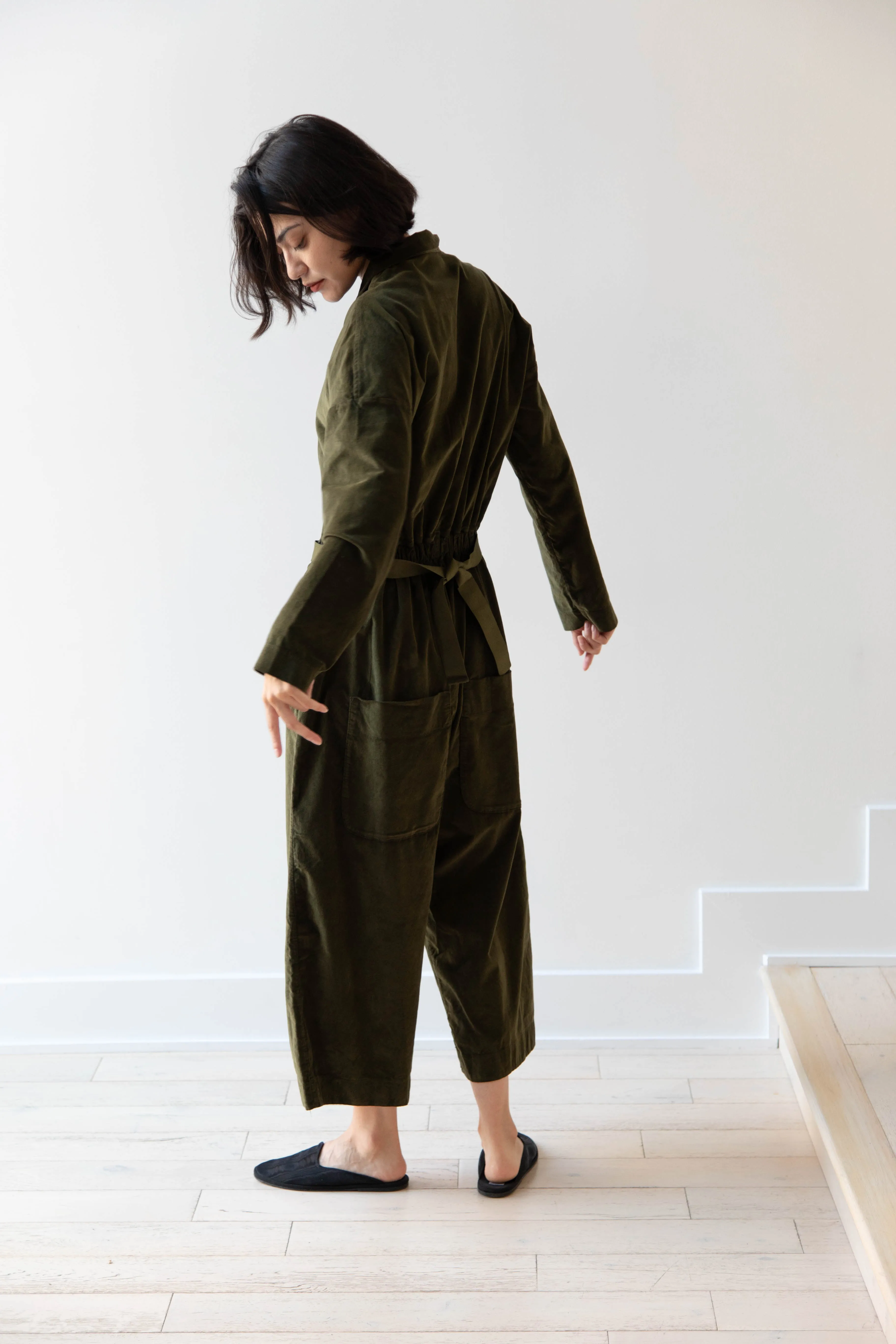 Album di Famiglia | Velvet Jumpsuit in Olive