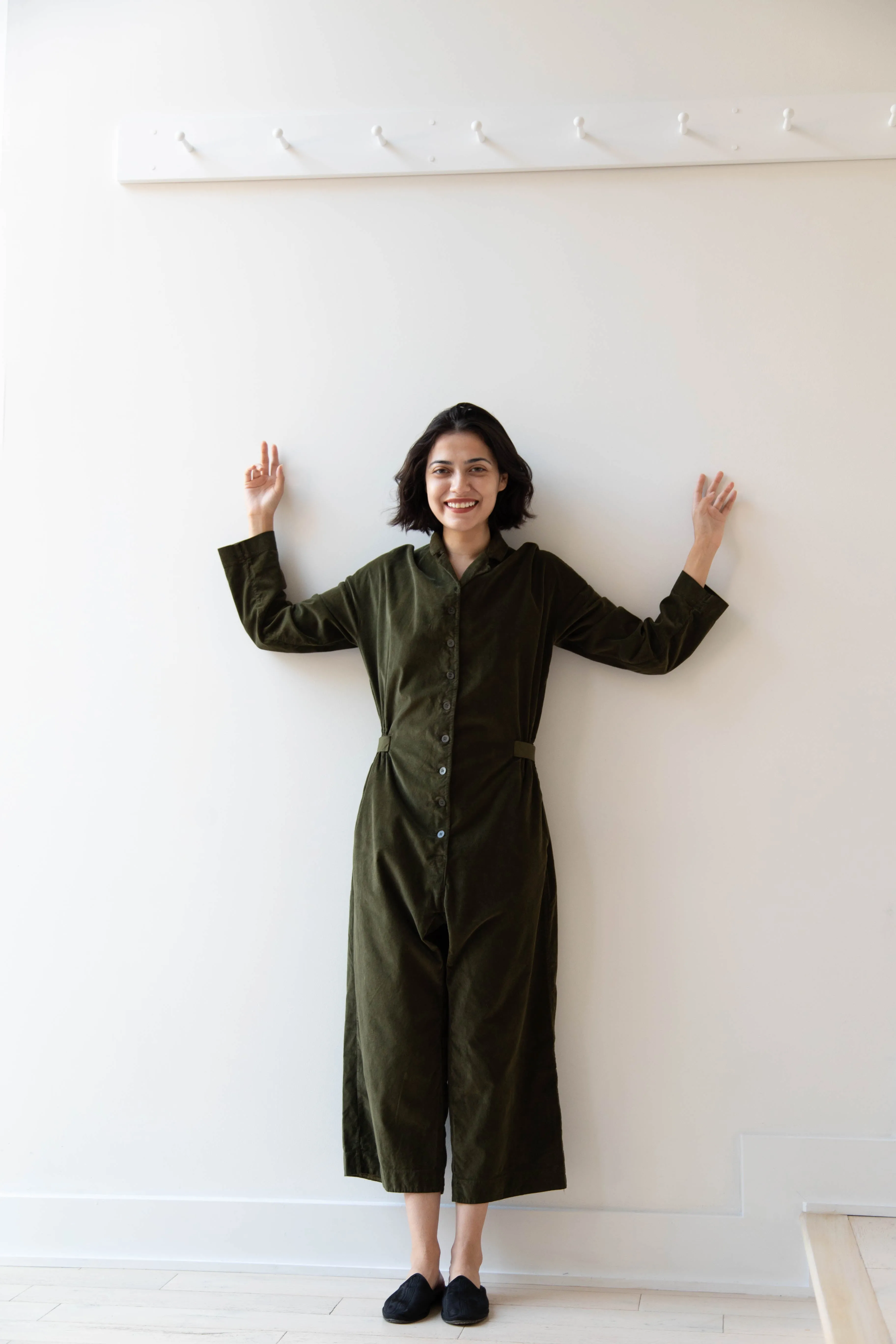 Album di Famiglia | Velvet Jumpsuit in Olive