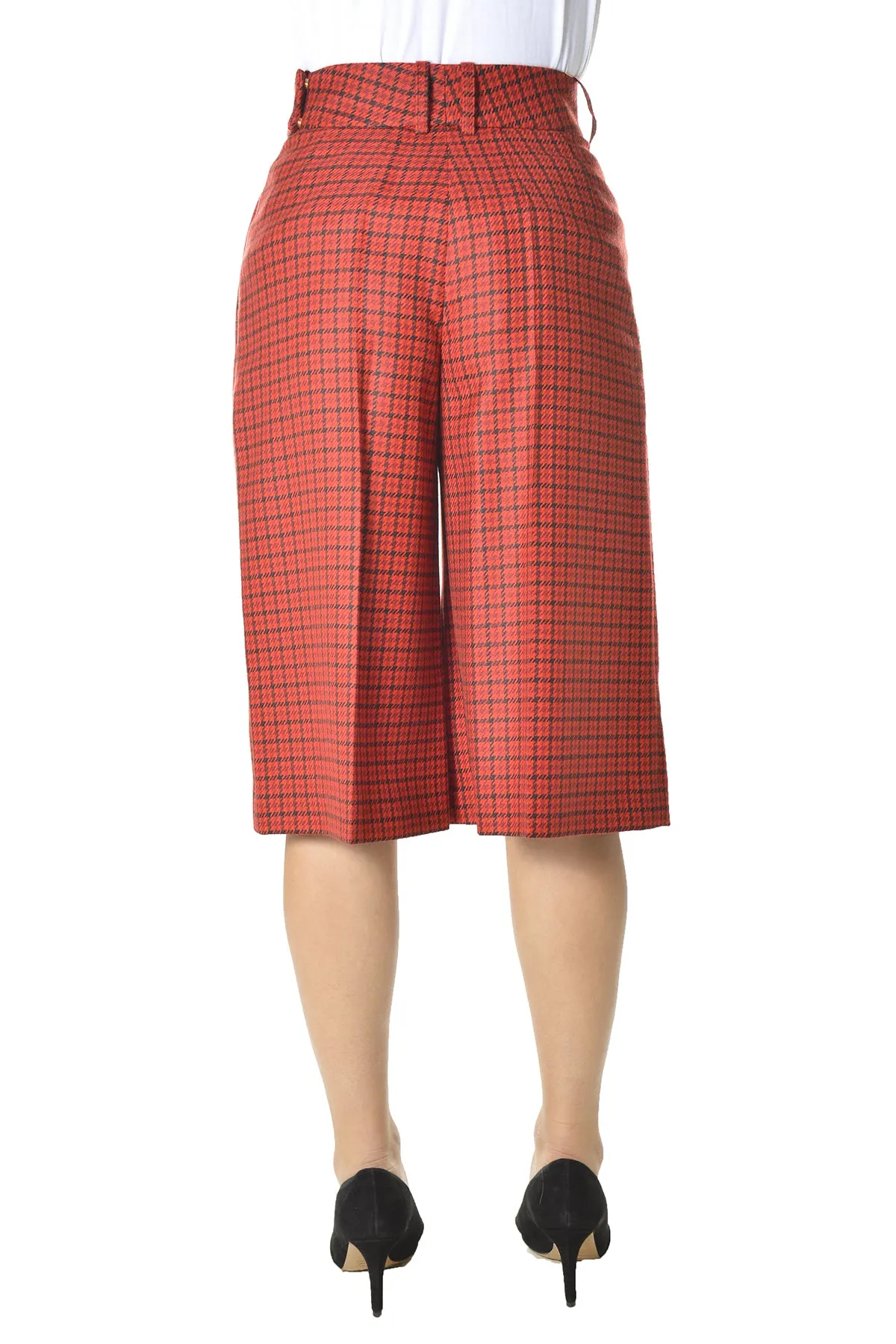 Alexandre Vauthier High-Waisted Checked Culottes