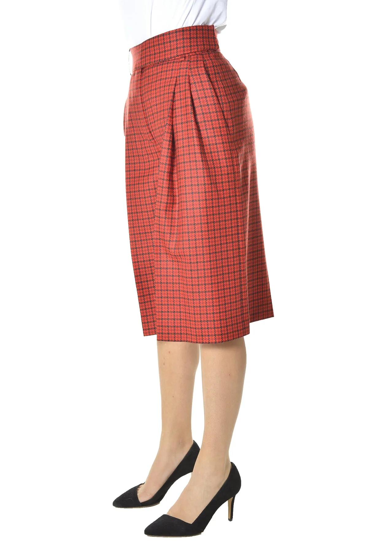 Alexandre Vauthier High-Waisted Checked Culottes