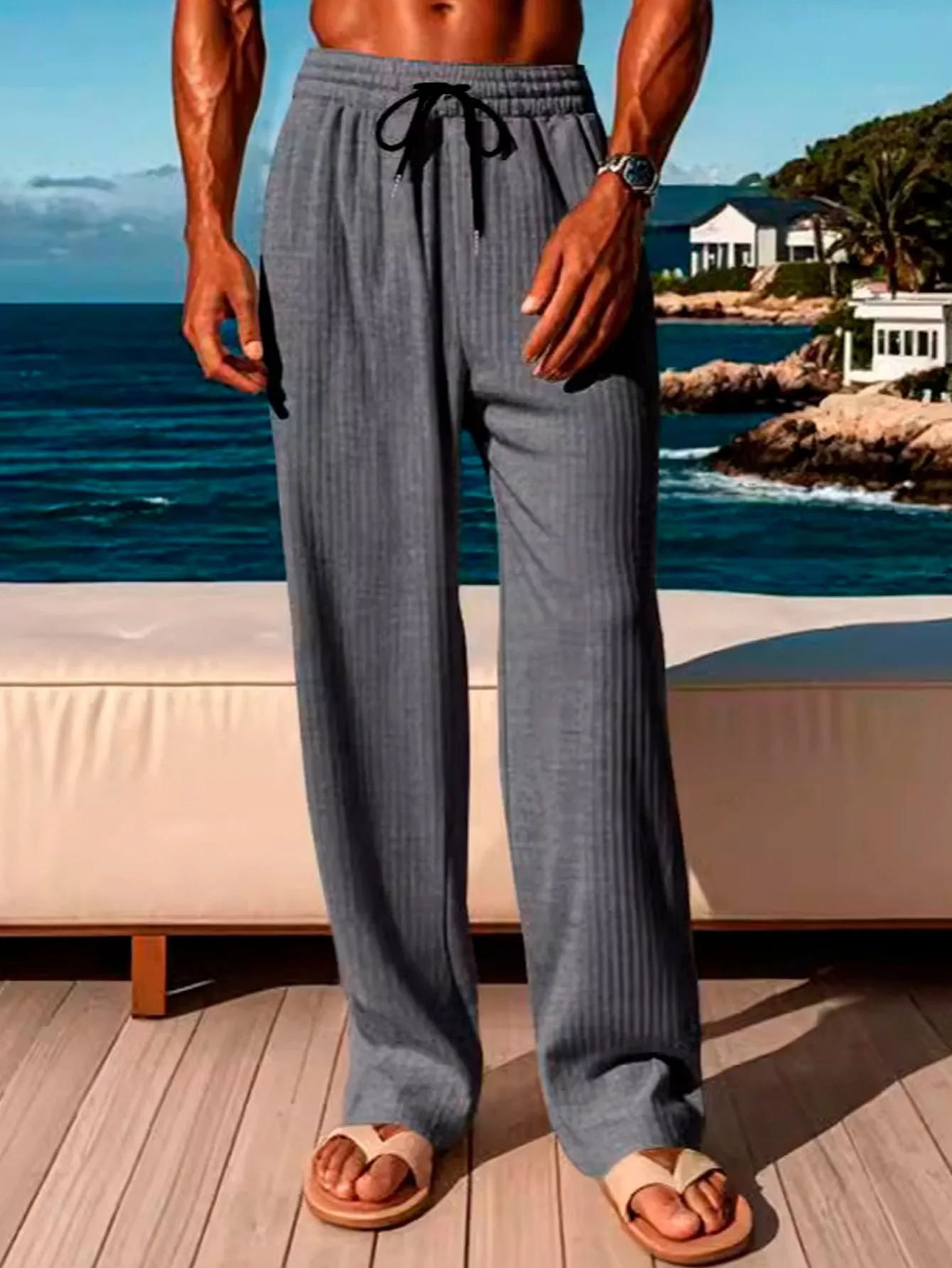 Alohadaddy Men's Casual Corduroy Casual Pants Big & Tall