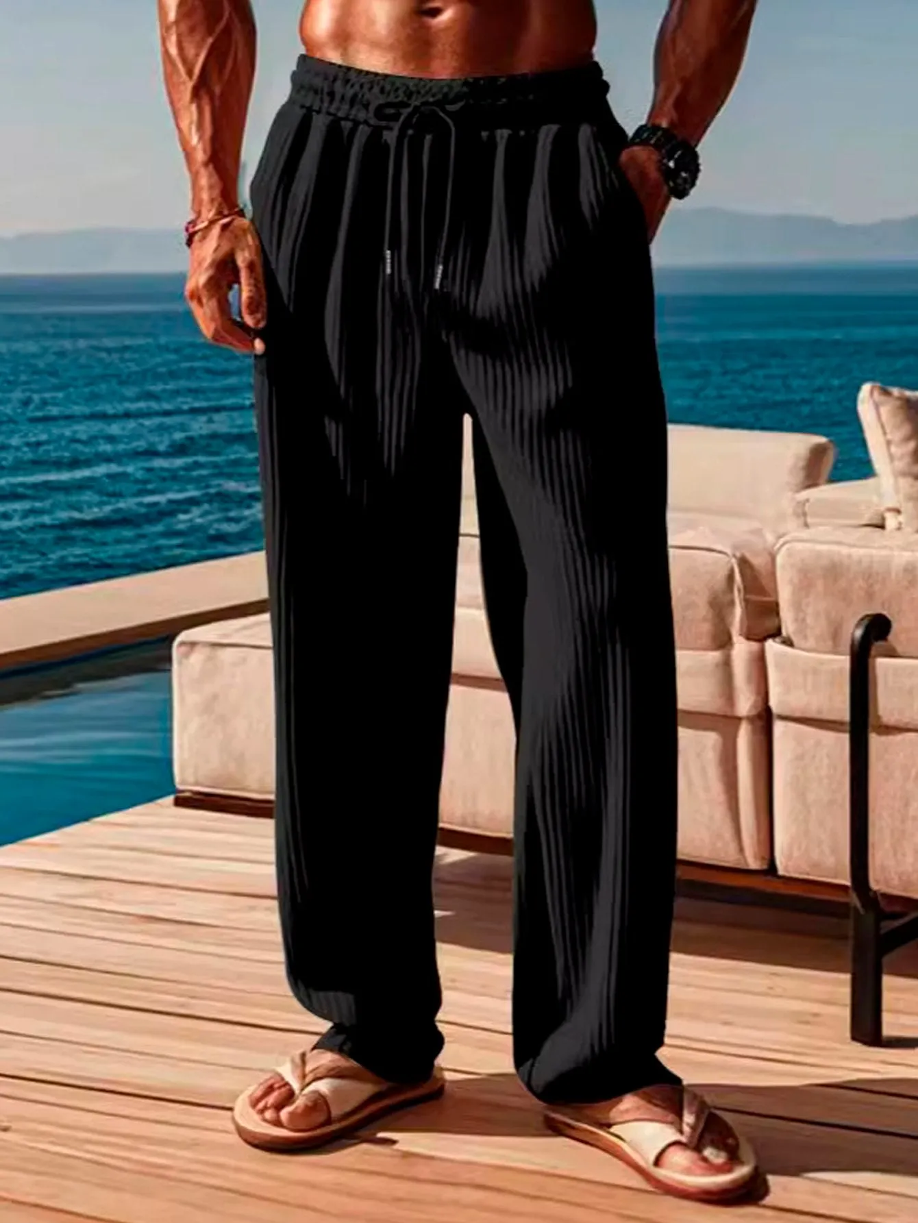 Alohadaddy Men's Casual Corduroy Casual Pants Big & Tall