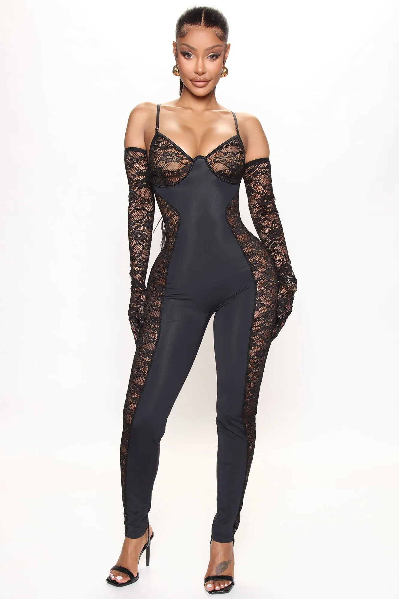 Always On Your Side Jumpsuit Set - Black