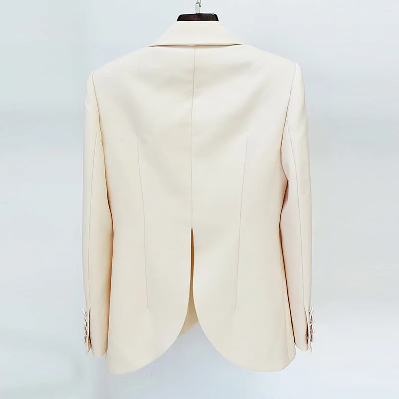 Beautiful Arc Cut Diamond Buckle Heart Shaped Cloth Cover Pant Suit