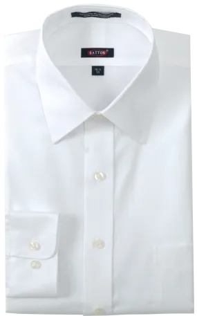 Beyond Non-Iron® White Spread-Collar 80/2 Ply Pinpoint Dress Shirt (Joel)