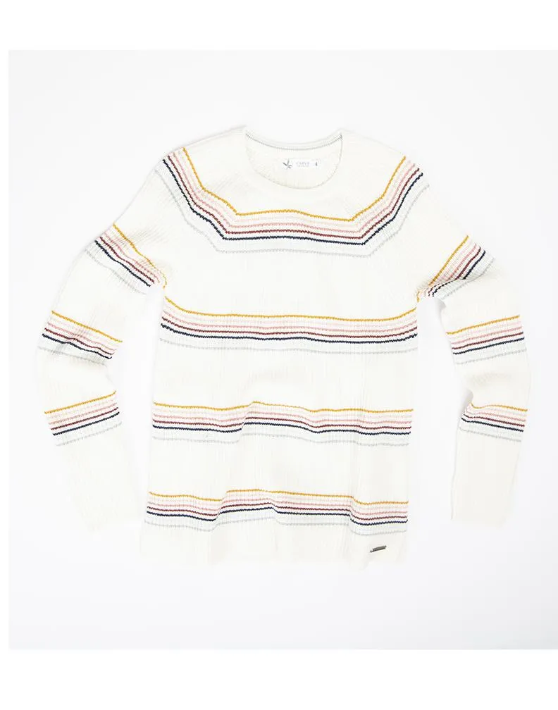 Cabana Sweater : Foam Rainbow Stripe
