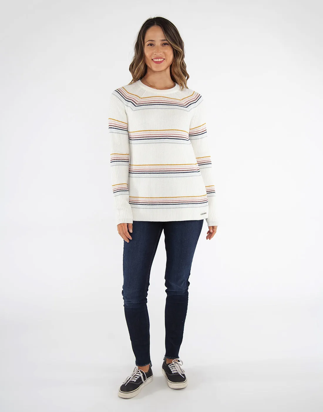 Cabana Sweater : Foam Rainbow Stripe