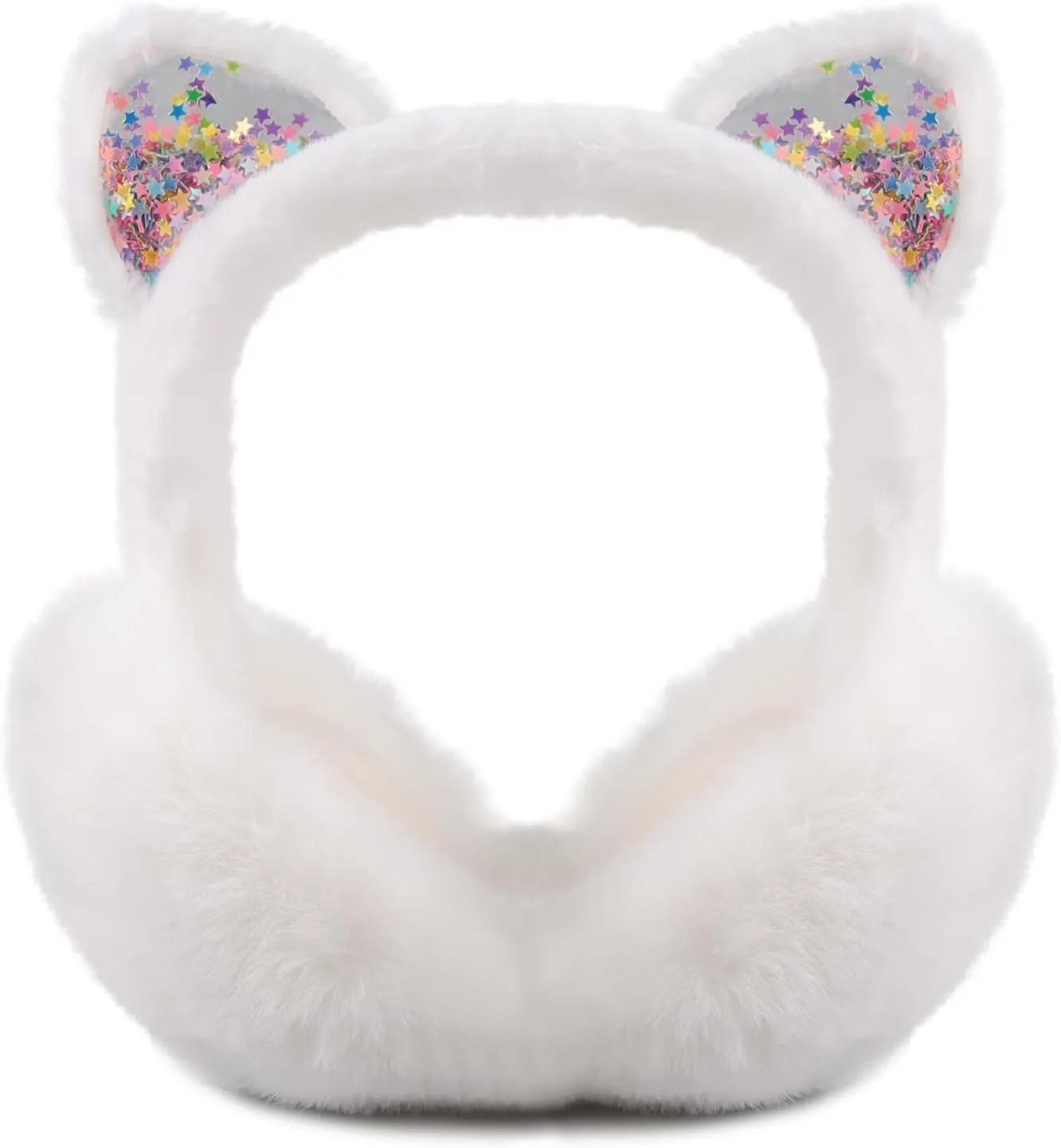 Cat Style Pink Foldable Faux Fur Winter Style Ear Muffs
