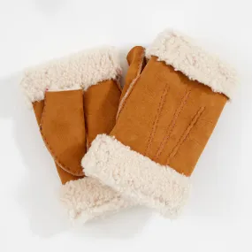 Chestnut Sheepskin Wrist Warmers