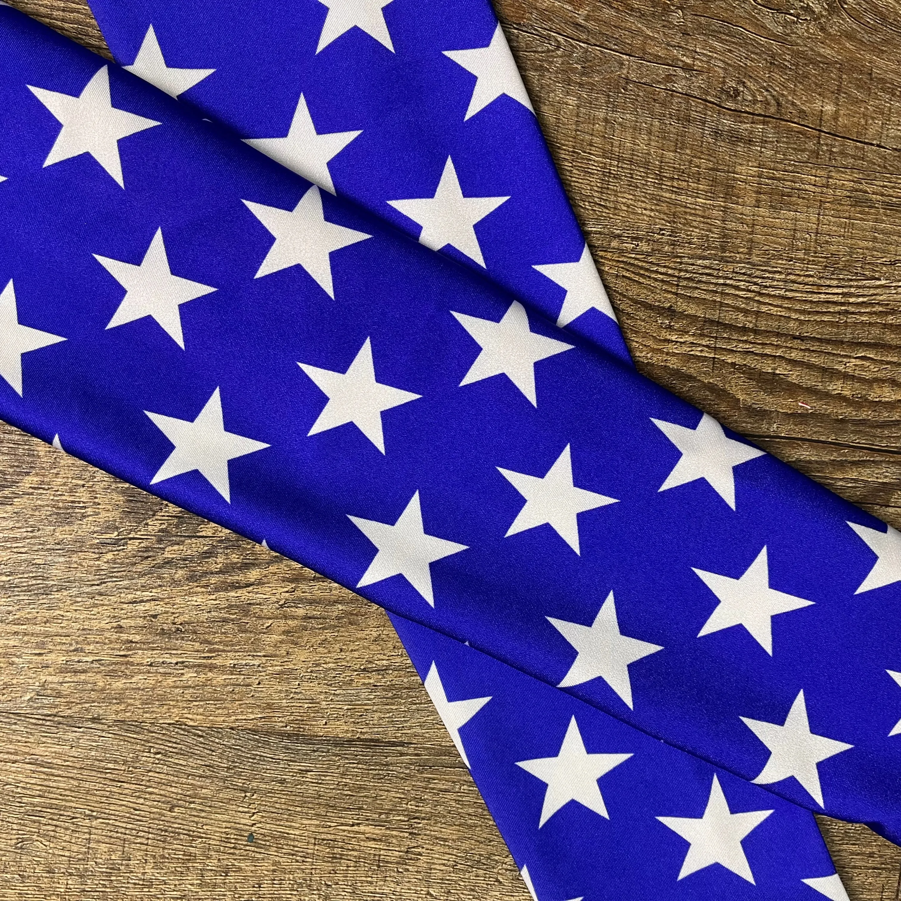 Compression Arm Sleeves in Blue Star Print Spandex