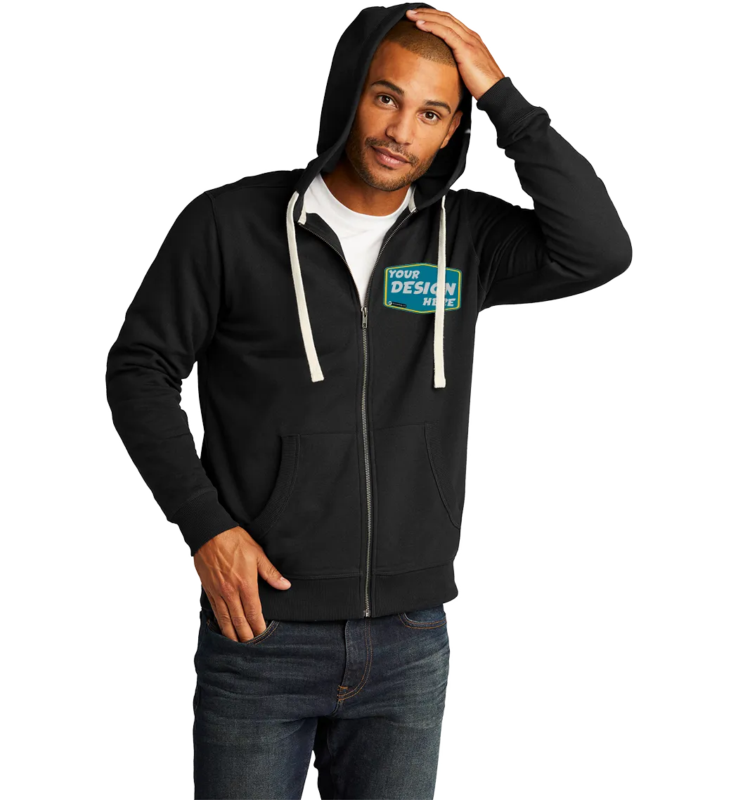 District Custom Men's Re-Fleece Full-Zip Hoodie