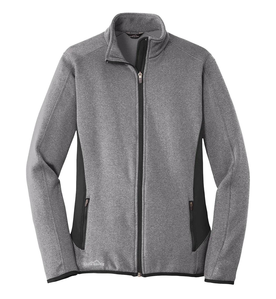 EDDIE BAUER Custom Ladies Full-Zip Heather Stretch Fleece Jacket.