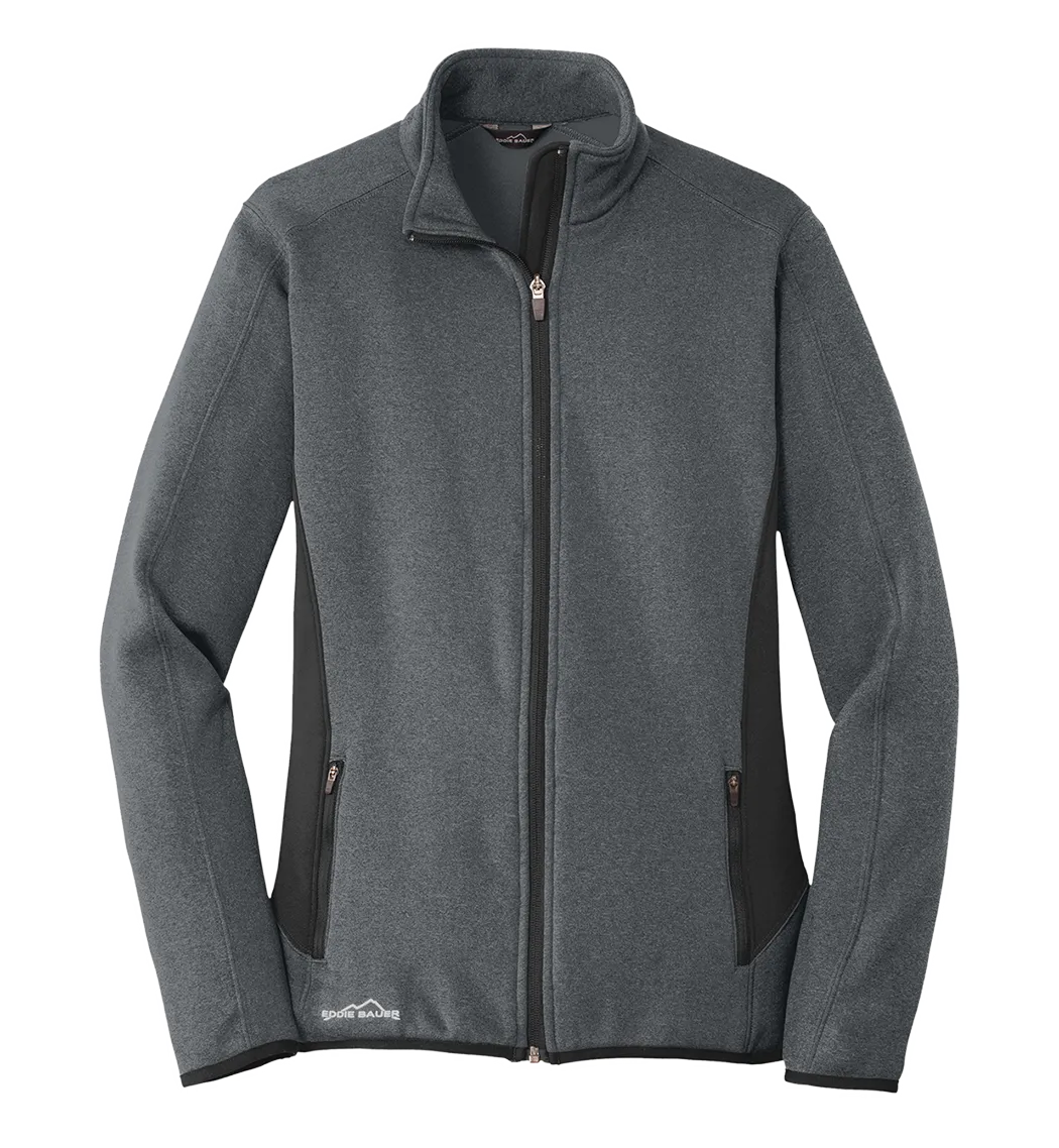 EDDIE BAUER Custom Ladies Full-Zip Heather Stretch Fleece Jacket.