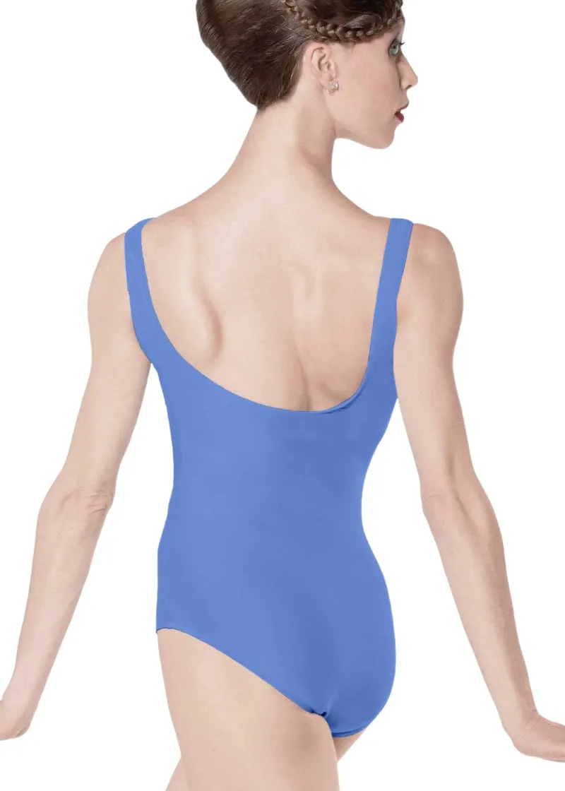 Faustine Pinch Front Tank Leotard (French Blue)
