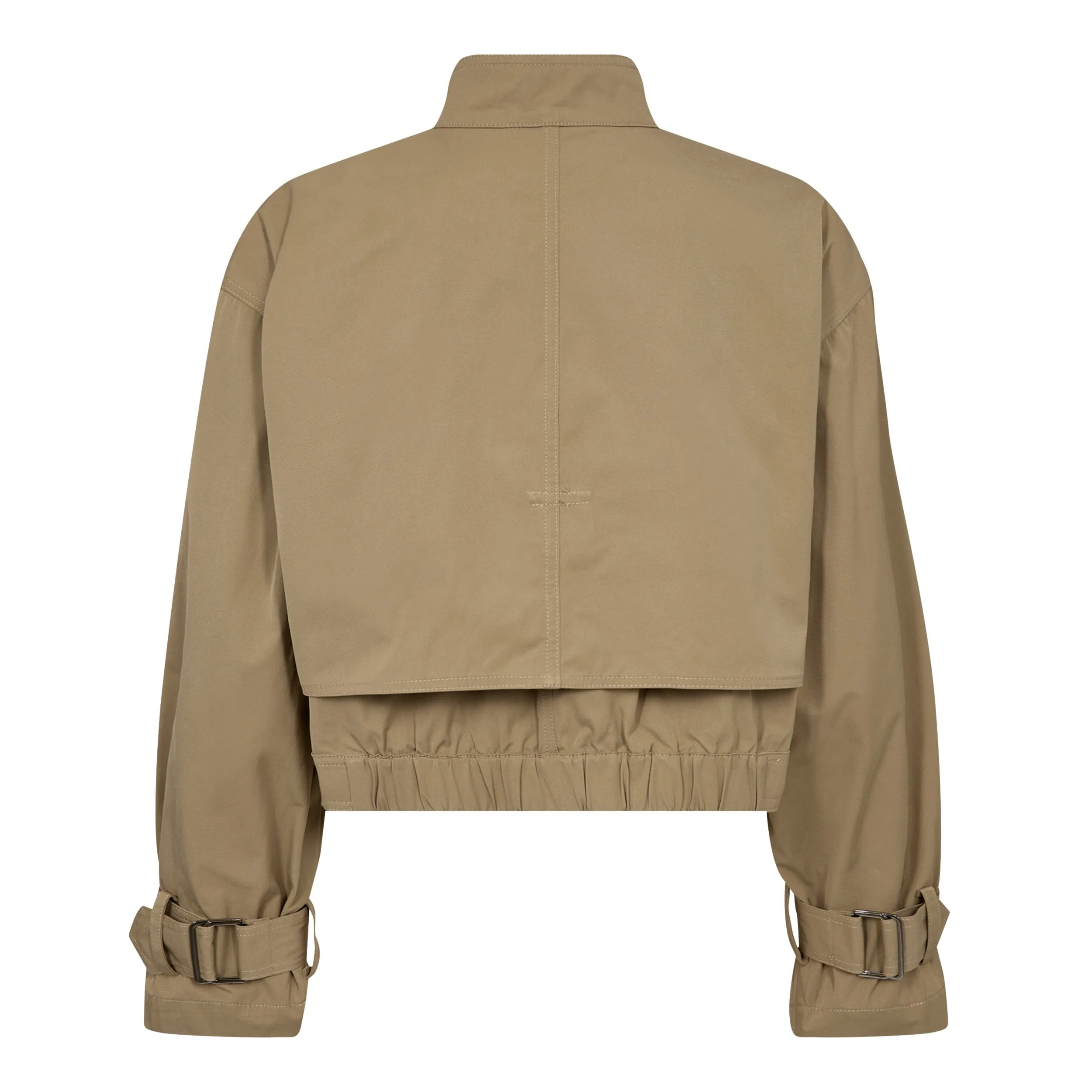 Forudbestilling - Co´couture - Franciscc Crop Cape Jacket 30272 - 16 Khaki