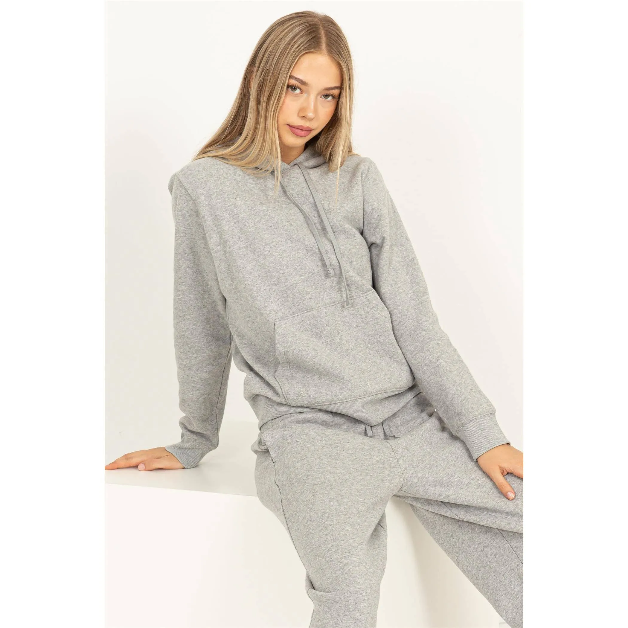 Hey Girl, Long Sleeve Upbeat Pullover Hoodie Sweatshirt