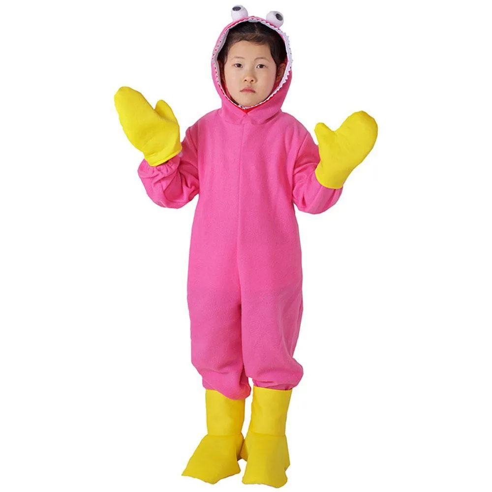 Huggy-Wuggy Cosplay Costume Poppy-Playtime Jumpsuit Onesie Halloween Outfit for Kids Boys Girls