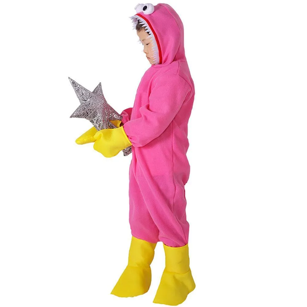 Huggy-Wuggy Cosplay Costume Poppy-Playtime Jumpsuit Onesie Halloween Outfit for Kids Boys Girls