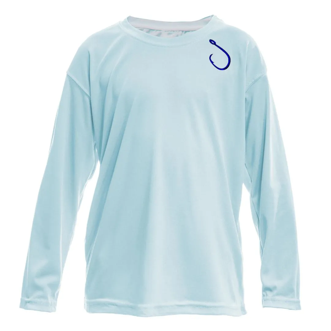 Kids Blue Shark Sun Shirt - UPF50 Sun Protection Beach Shirt