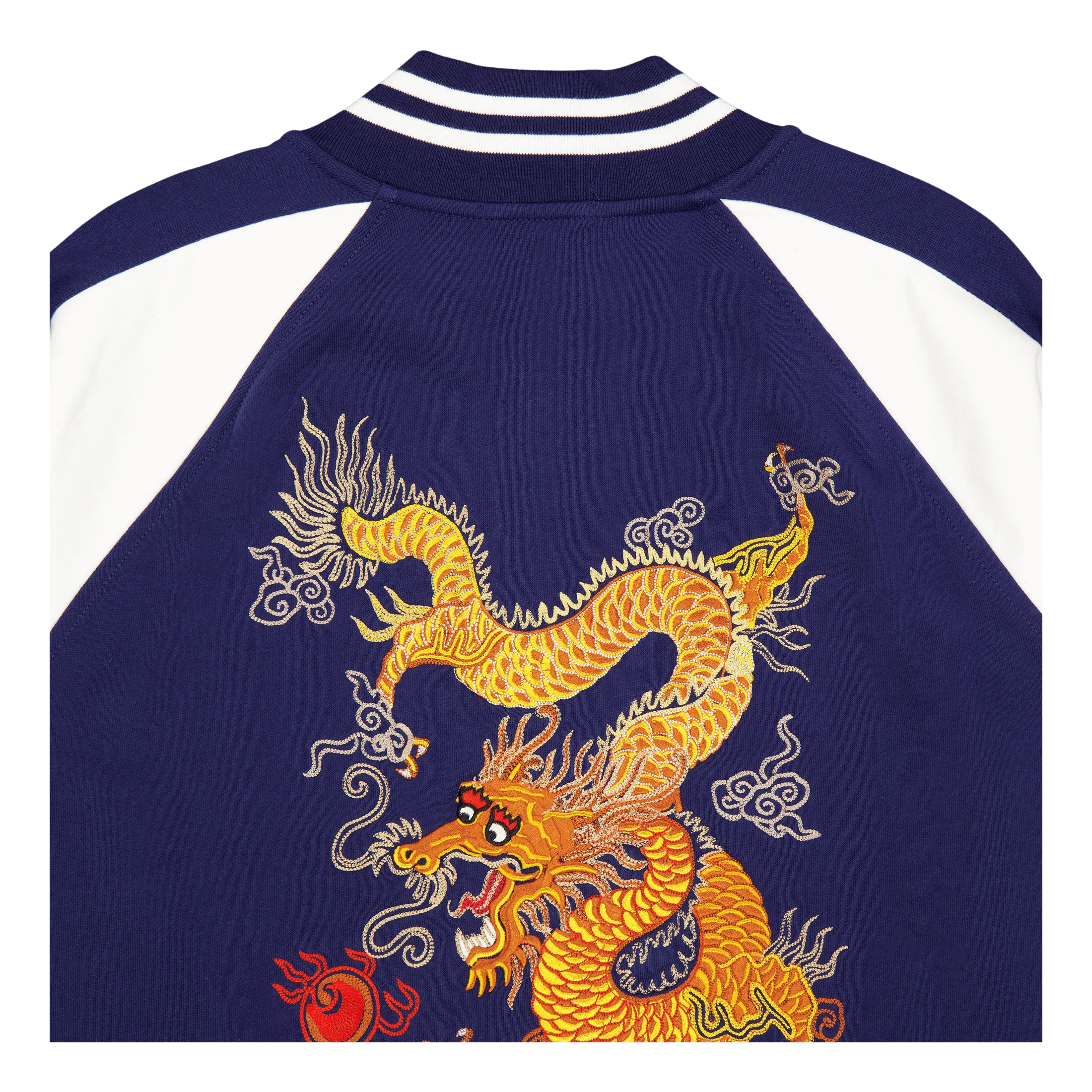 Lunar New Year Dragon Fleece Jacket Dark Cobalt /  Nevis