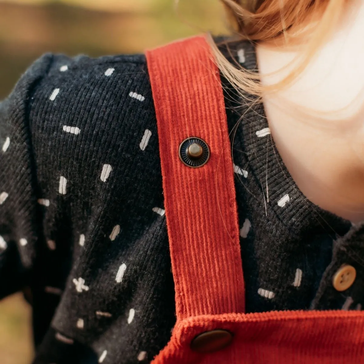 Merry Red Organic Corduroy Overalls