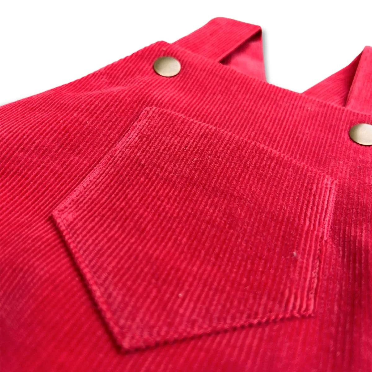 Merry Red Organic Corduroy Overalls