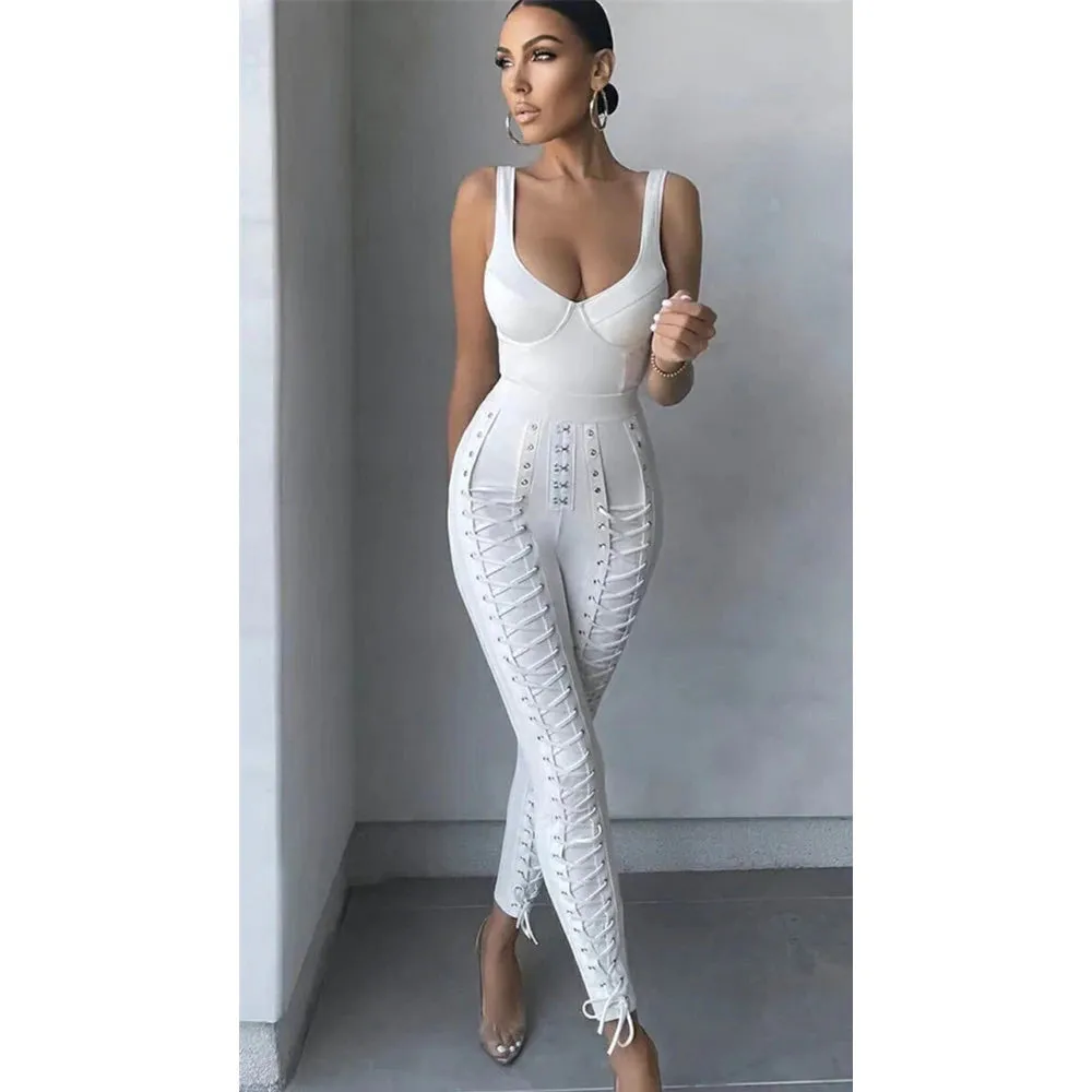 Modish High Quality Black Sleeveless Weaving Rayon Jumpsuit