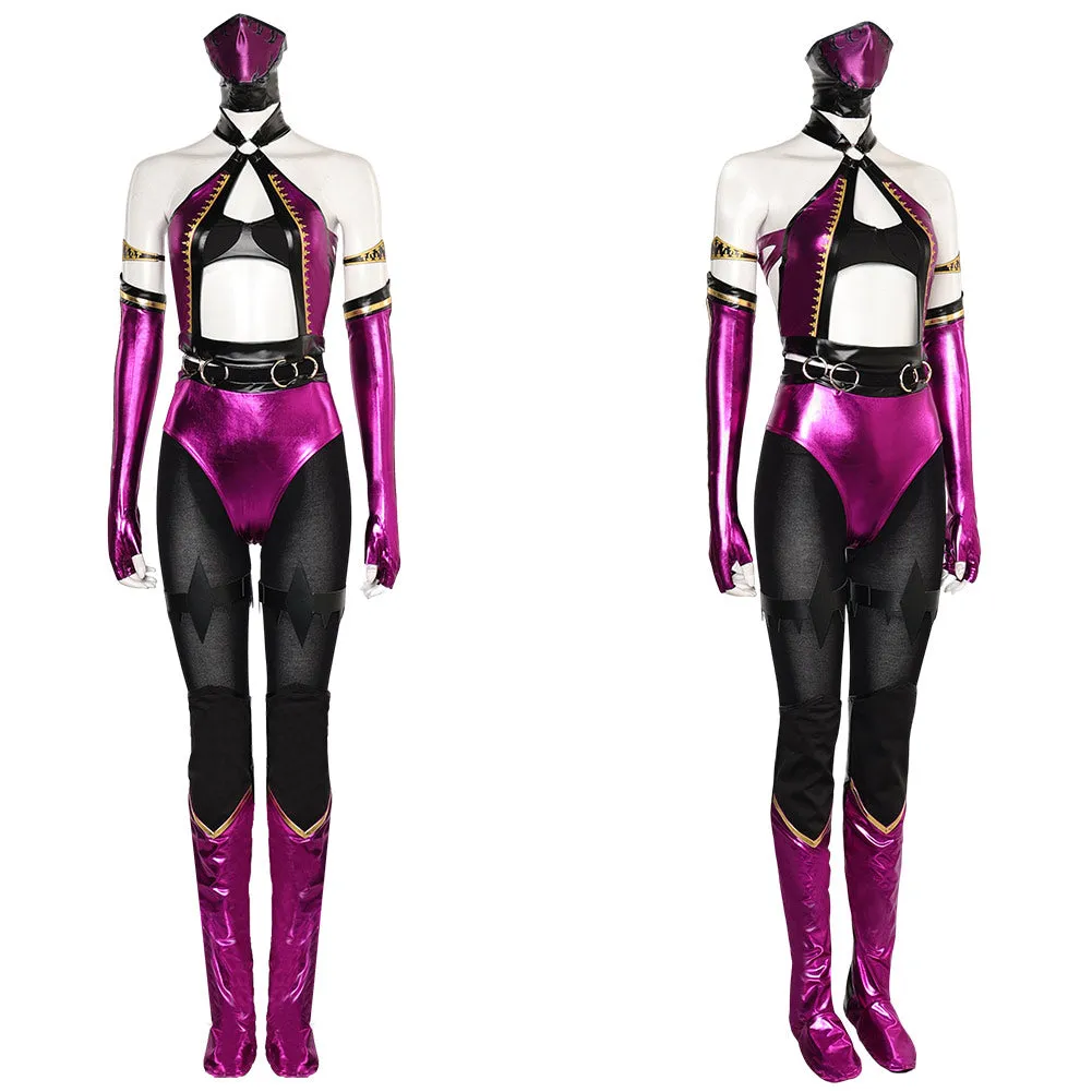Mortal Kombat 4 Mileena Jumpsuit Halloween Party Carnival Cosplay Costume