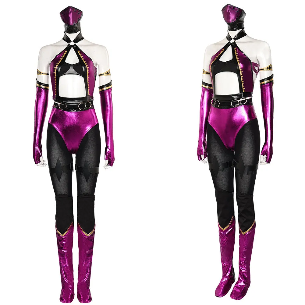 Mortal Kombat 4 Mileena Jumpsuit Halloween Party Carnival Cosplay Costume