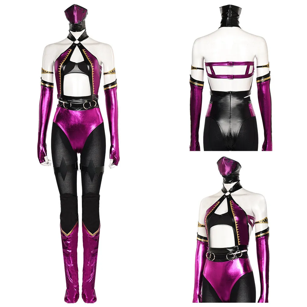 Mortal Kombat 4 Mileena Jumpsuit Halloween Party Carnival Cosplay Costume