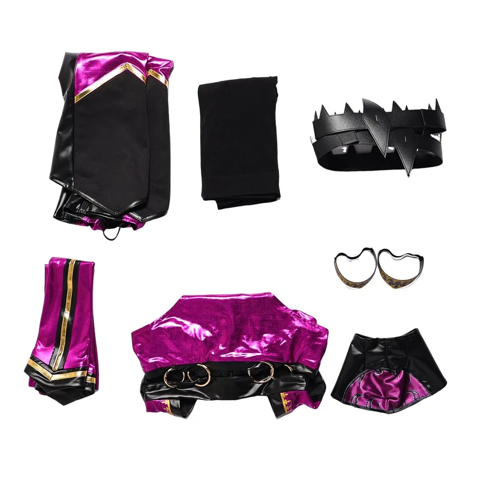 Mortal Kombat 4 Mileena Jumpsuit Halloween Party Carnival Cosplay Costume